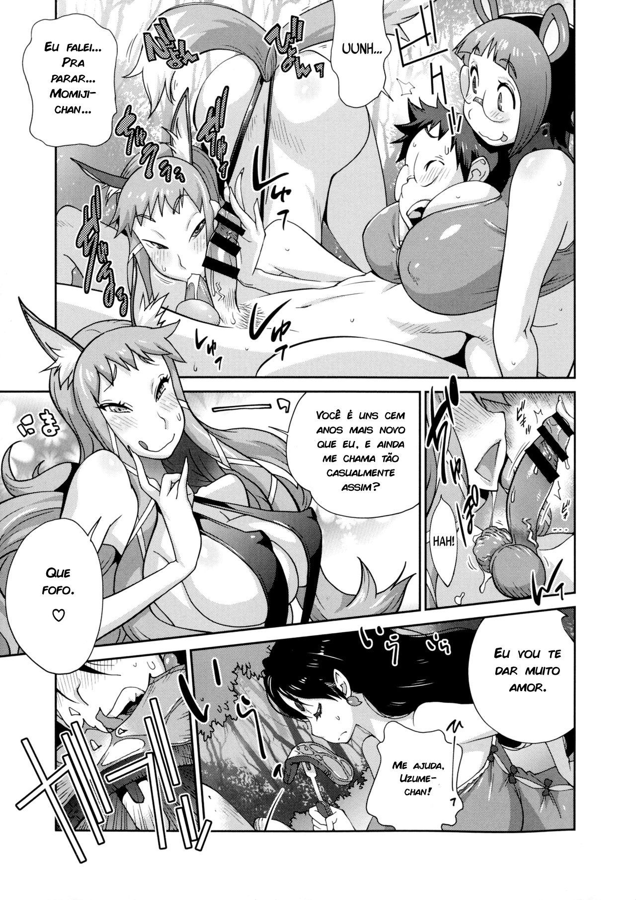 [Kotoyoshi Yumisuke] Hyakka Nyuuran ~UZUME~ | Hundred Blossoms Raging Boobs ~UZUME~ Ch 05 [Portuguese-BR] [zk3y]