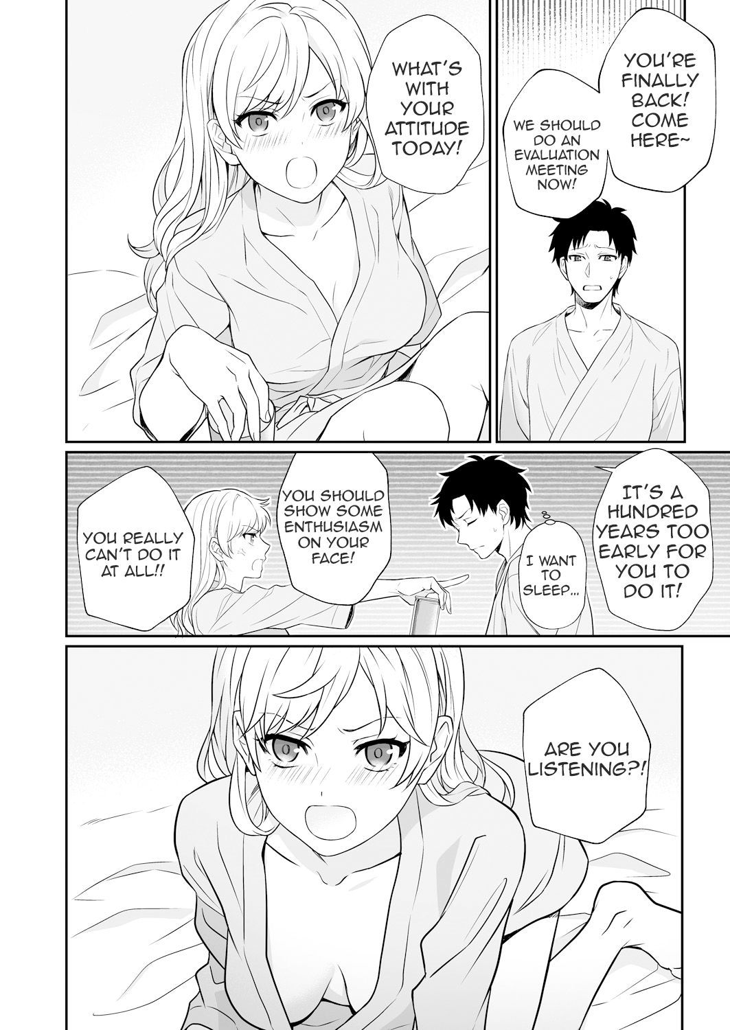 [Yuyama Chika] Capsule Hotel ni Tomattara Oni Joushi ga Ore no Shita de Torogao ni Natta 1 | Staying at a capsule hotel my demon boss makes a torogao under me Ch. 1 [English] [Comfy Pillow Scans]