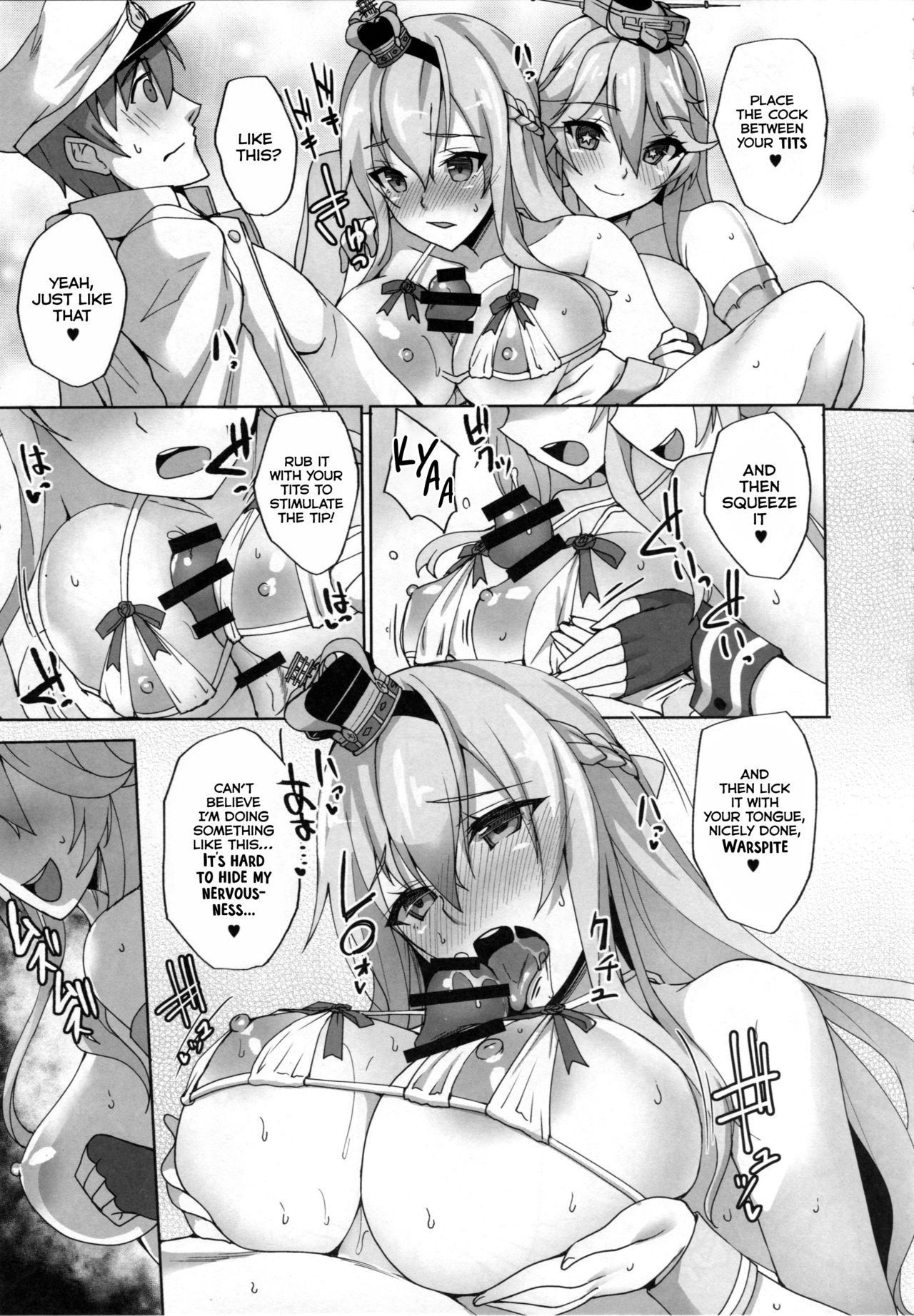 (C91) [Labomagi! (Takeda Aranobu)] Warspite to Hajimete no Senkan Harem Yasen Seikatsu (Kantai Collection -KanColle-) [English] [NHNL]