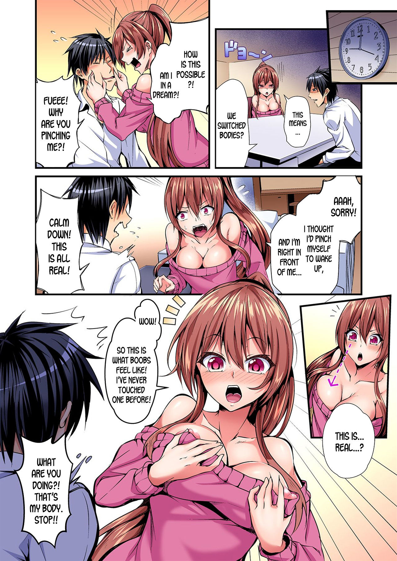 [Suishin Tenra] Switch bodies and have noisy sex! I can't stand Ayanee's sensitive body ch.1-3 [desudesu]