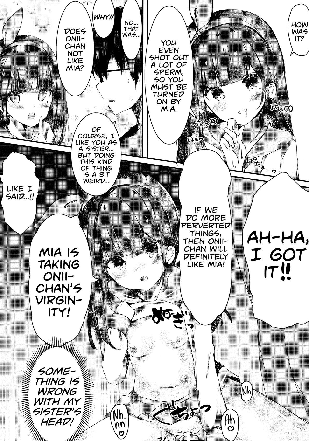 (COMIC1☆13) [PoyoPoyoSky (Saeki Sola)] Can I Have Onii-chan's Virginity? | Onii-chan no Doutei Moratte Agete mo Ii yo? [English] [Marv]