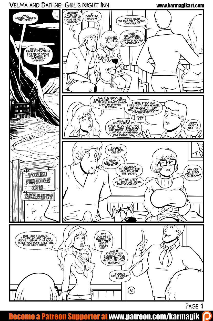 [Karmagik] Velma and Daphne in: Girls' Night Inn - Ink [WIP]