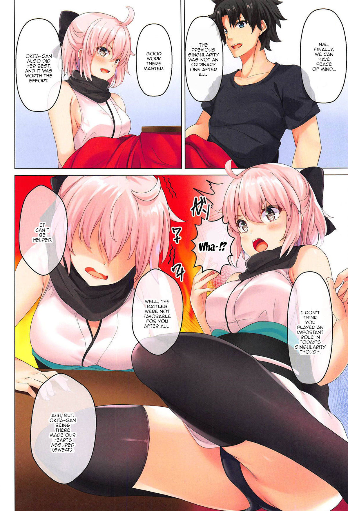 (C95) [SOTIKOTI (soramoti)] Okita-san to Atatameaimashou | Warming Up With Okita-san (Fate/Grand Order) [English] {Doujins.com}