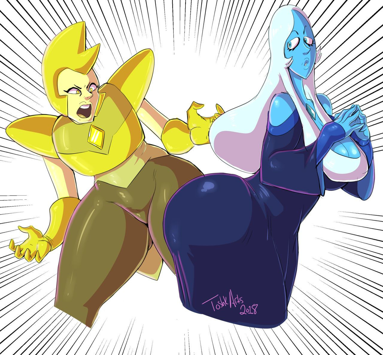 [ToshkArts] Thick Diamonds Sketches (Steven Universe)