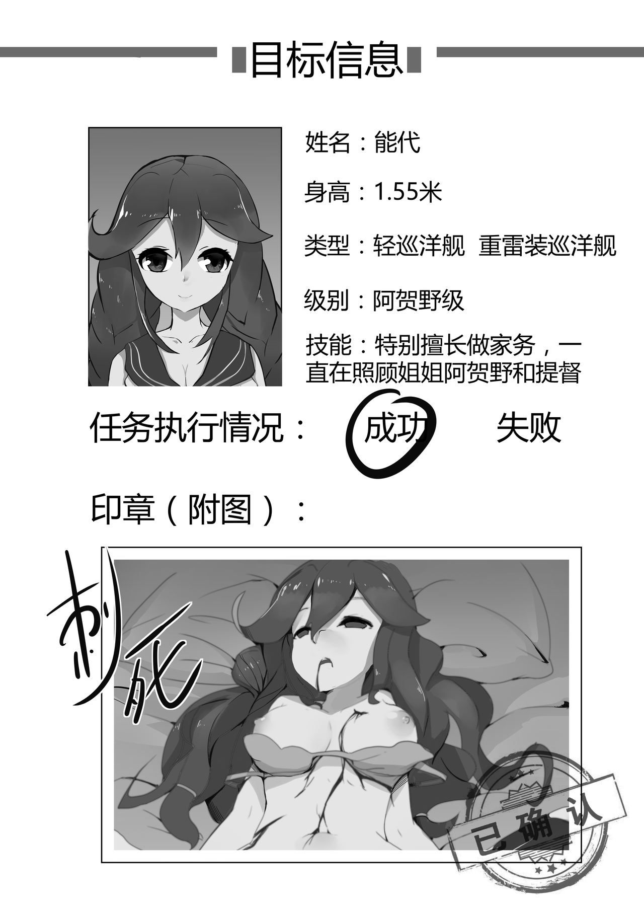 [personality] First Blood Noshiro Shikan (Kantai Collection -KanColle-) [Chinese] [Decensored]