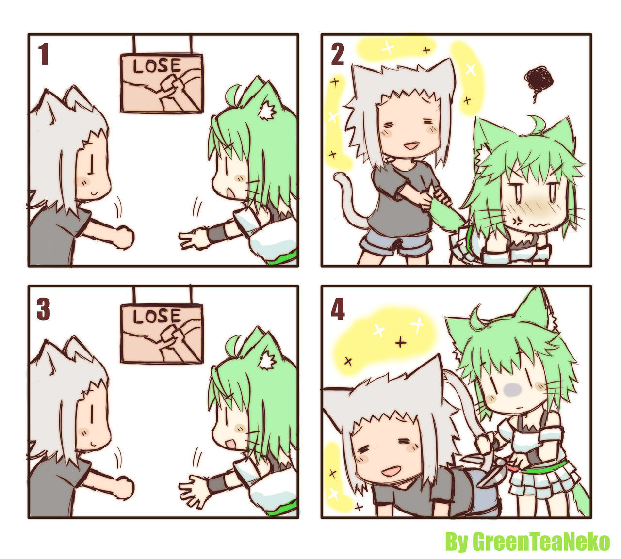 [GreenTeaNeko] MON GIRL 4koma [Ongoing]