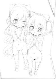 [Abutomato] Nagisa, Yuma, and Kyouko sketch gallery from Fanbox