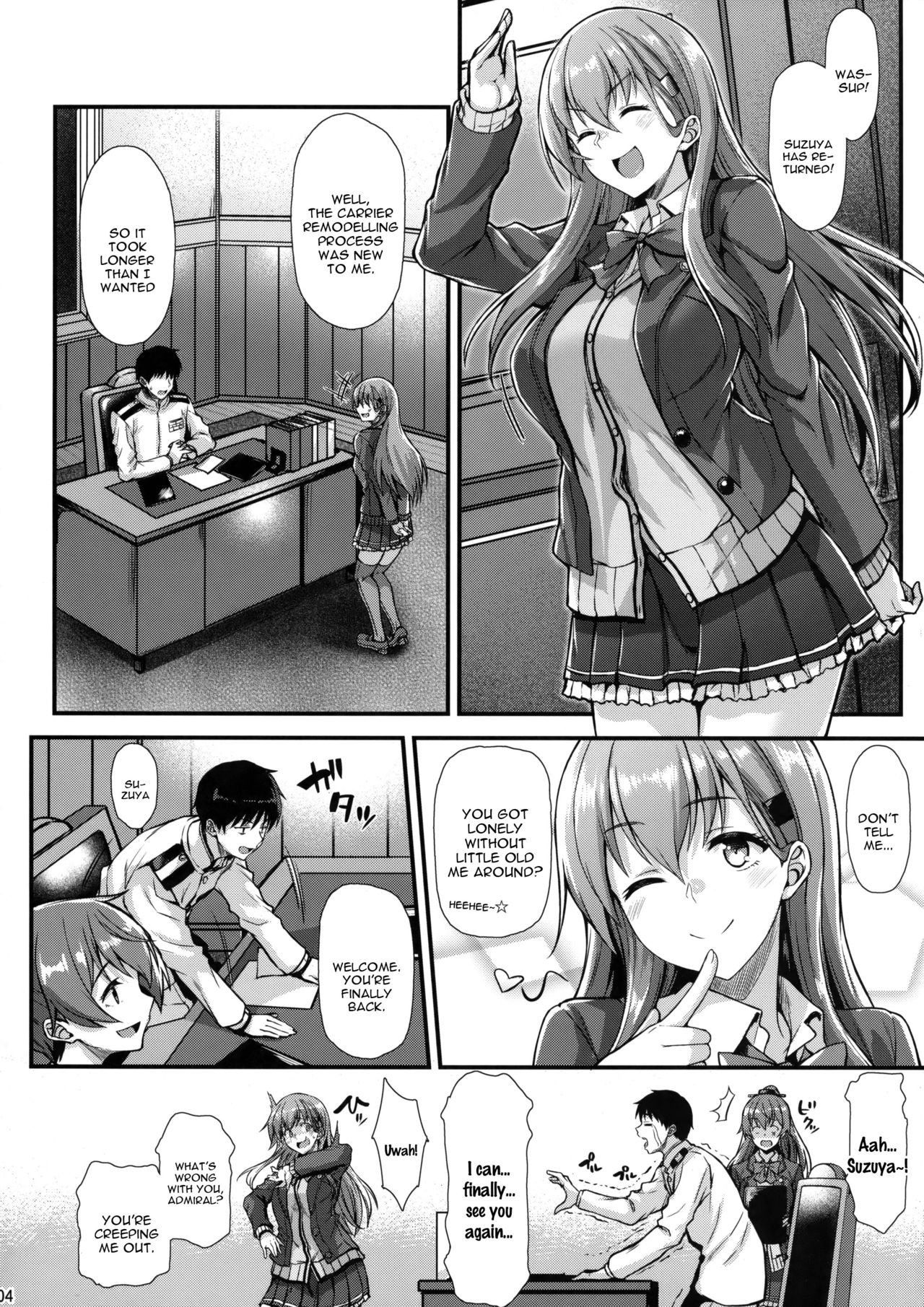 (C93) [Tonpuuratei (Saemon)] Suzuya to IchaIcha kkusu! | Flirty Lovin' with Suzuya! (Kantai Collection -KanColle-) [English] [constantly]