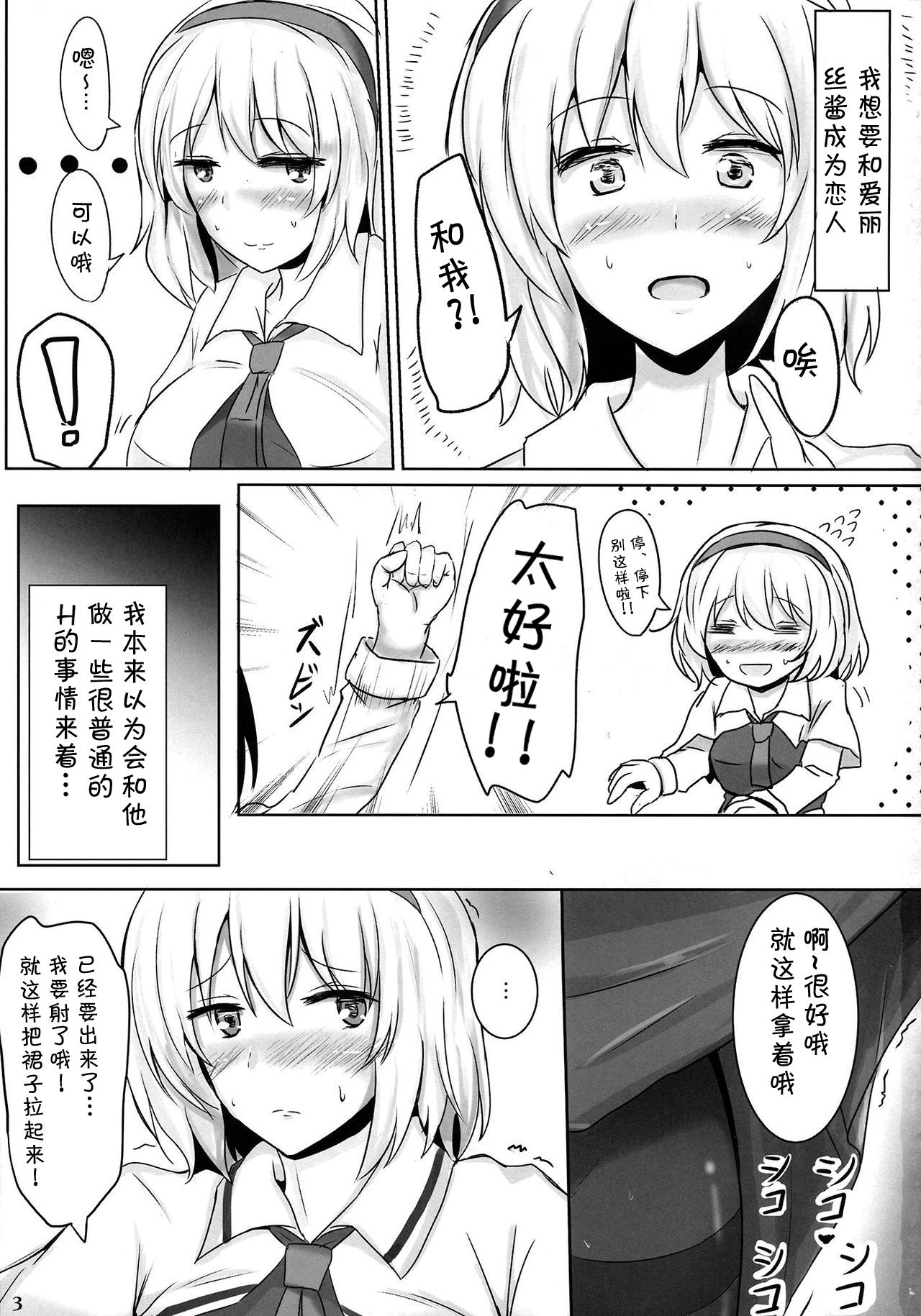 (Reitaisai 10) [Hakuginmokusei (Poshi)] Marugoto Alice (Touhou Project) [Chinese] [靴下汉化组]