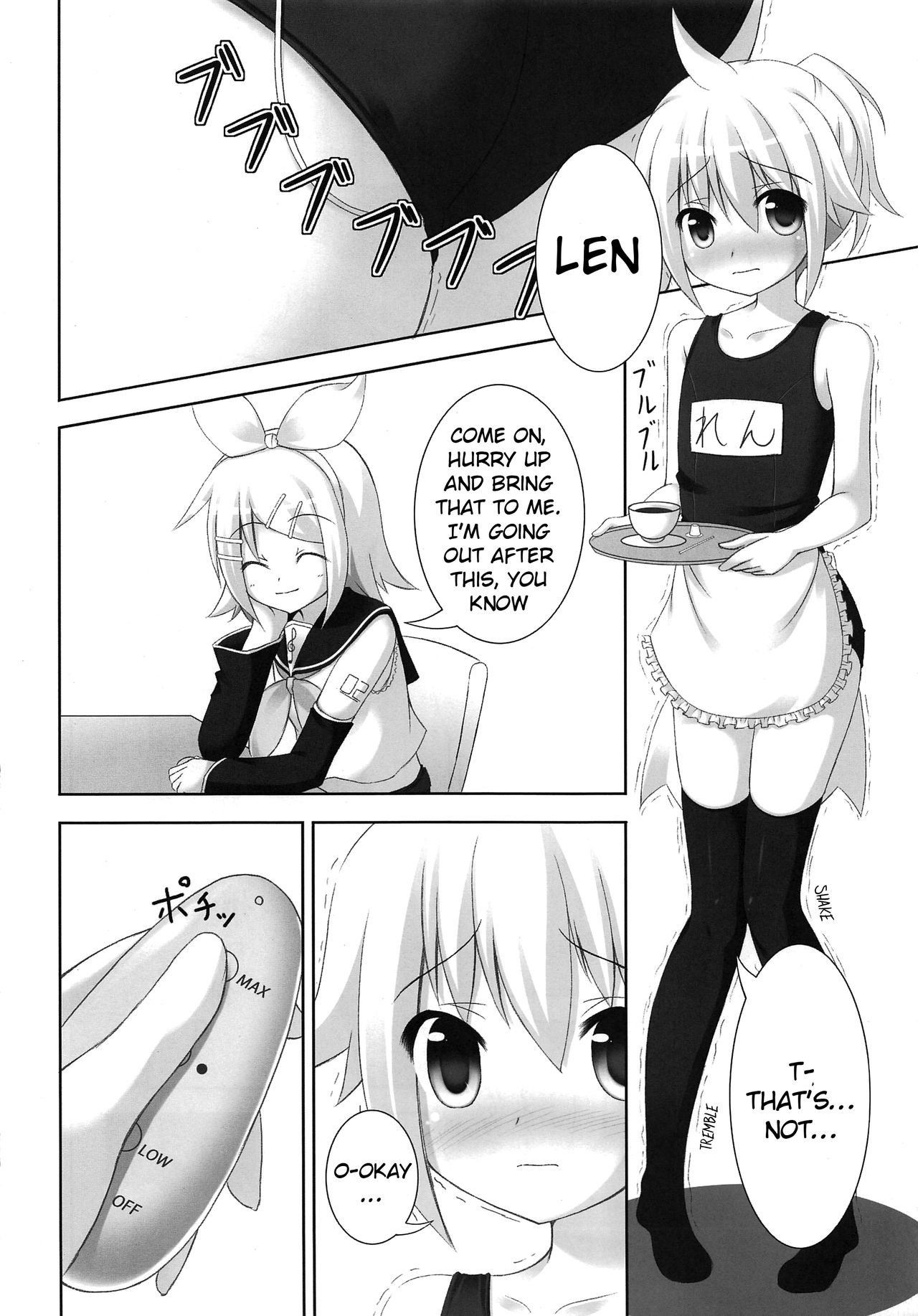 (C82) [Sakurakusa (Akarin)] Oshioki Len kyun | Len-kyun's Punishment (VOCALOID) [English] {Shotachan}