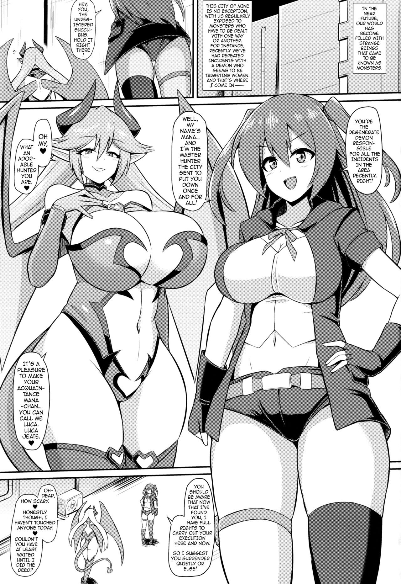 (COMIC1☆15) [Ikameshi Shokudou (Ikameshi)] Les Inma no Inmon Kairaku Choukyou | A Lesbian Succubus’s Lust Crest Pleasure Training [English] {darknight}