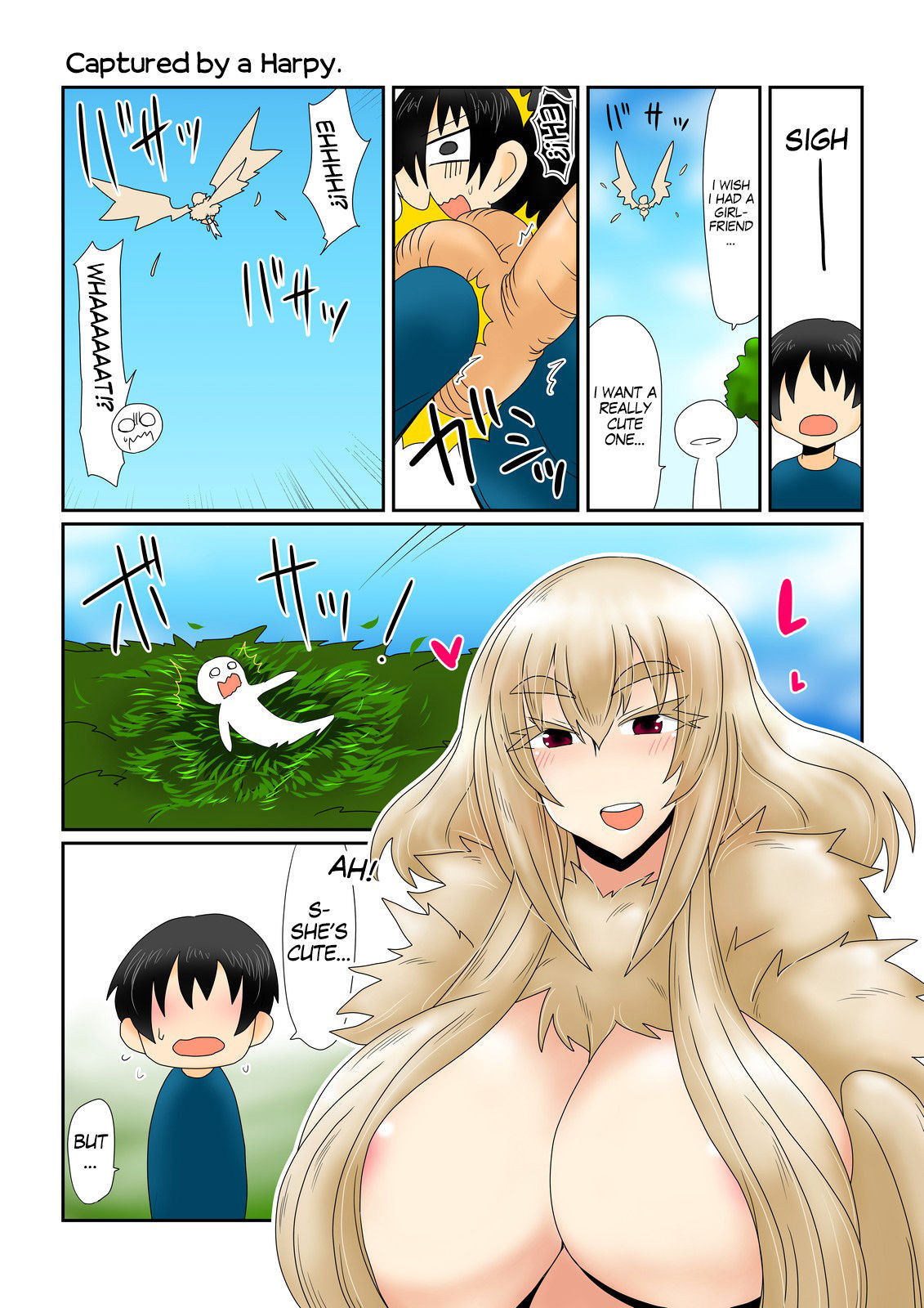 [Hroz] Harpy-san ni Tsukamatte. | Captured By A Harpy. [English] {Erelzen}