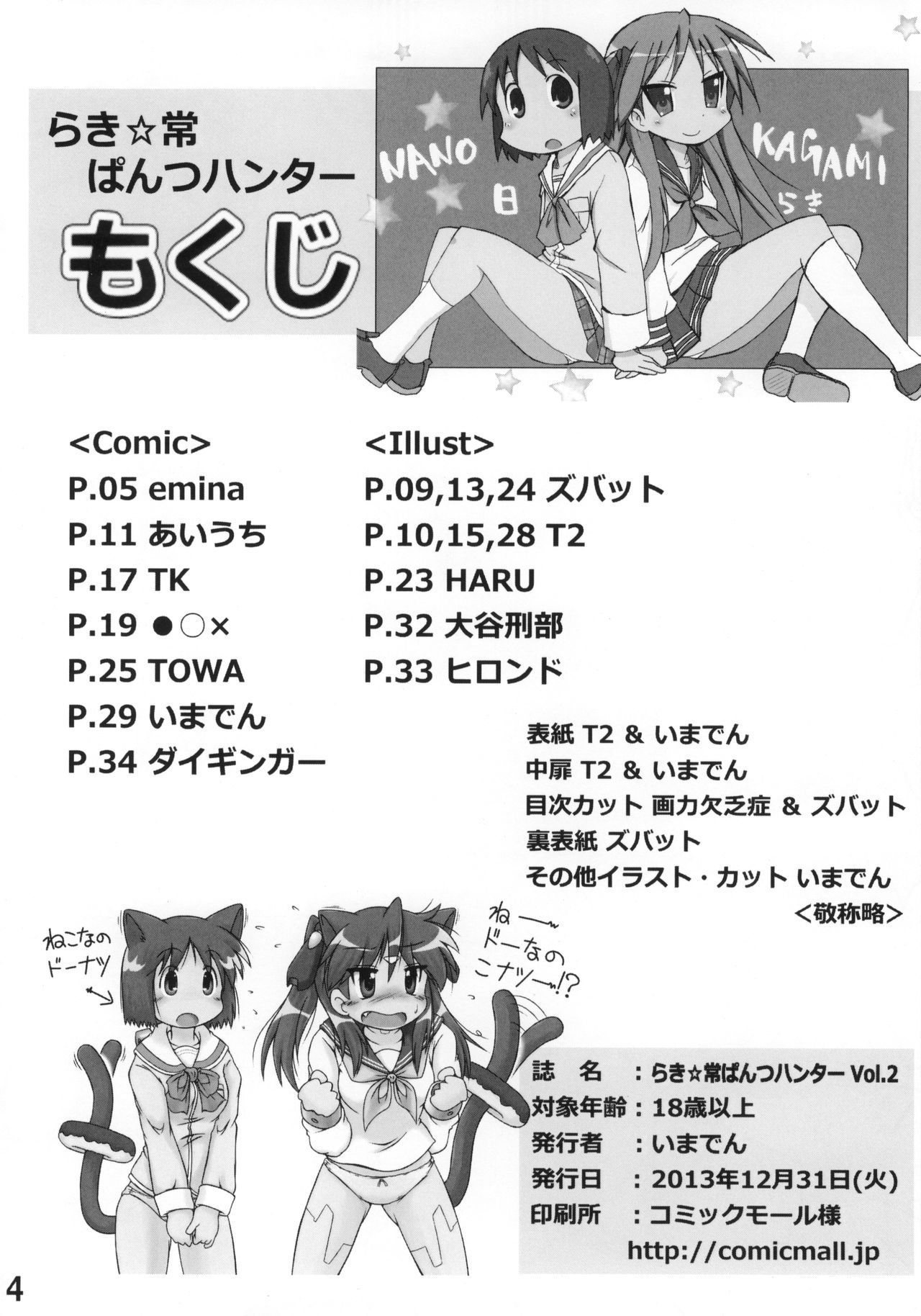 (C85) [Kasukabe Pantsu Hunter (Various)] Lucky-jou Pantsu Hunter Vol. 2 (Lucky☆Star, Nichijou)