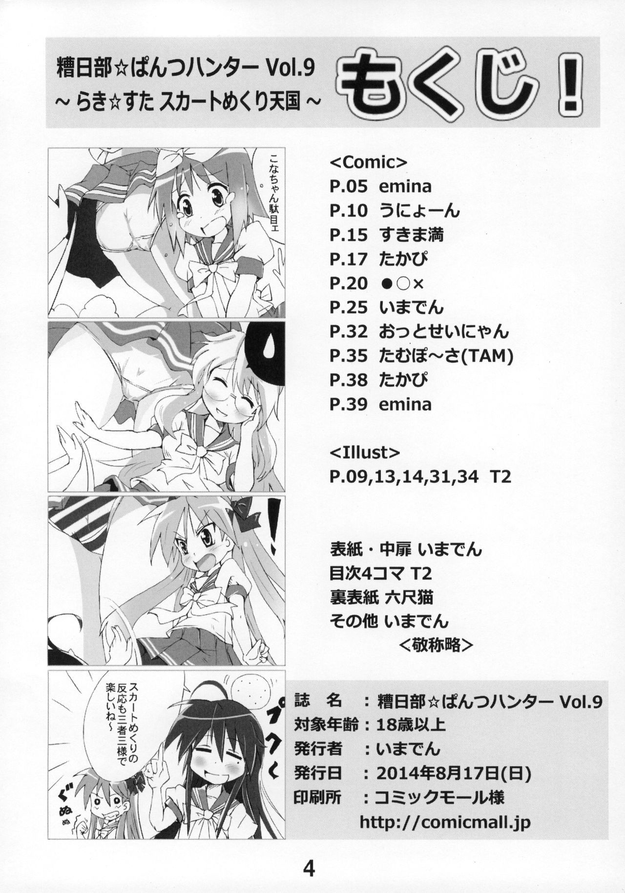 (C86) [Kasukabe Pantsu Hunter (Various)] Kasukabe Pantsu Hunter Vol.9 (Lucky☆Star)