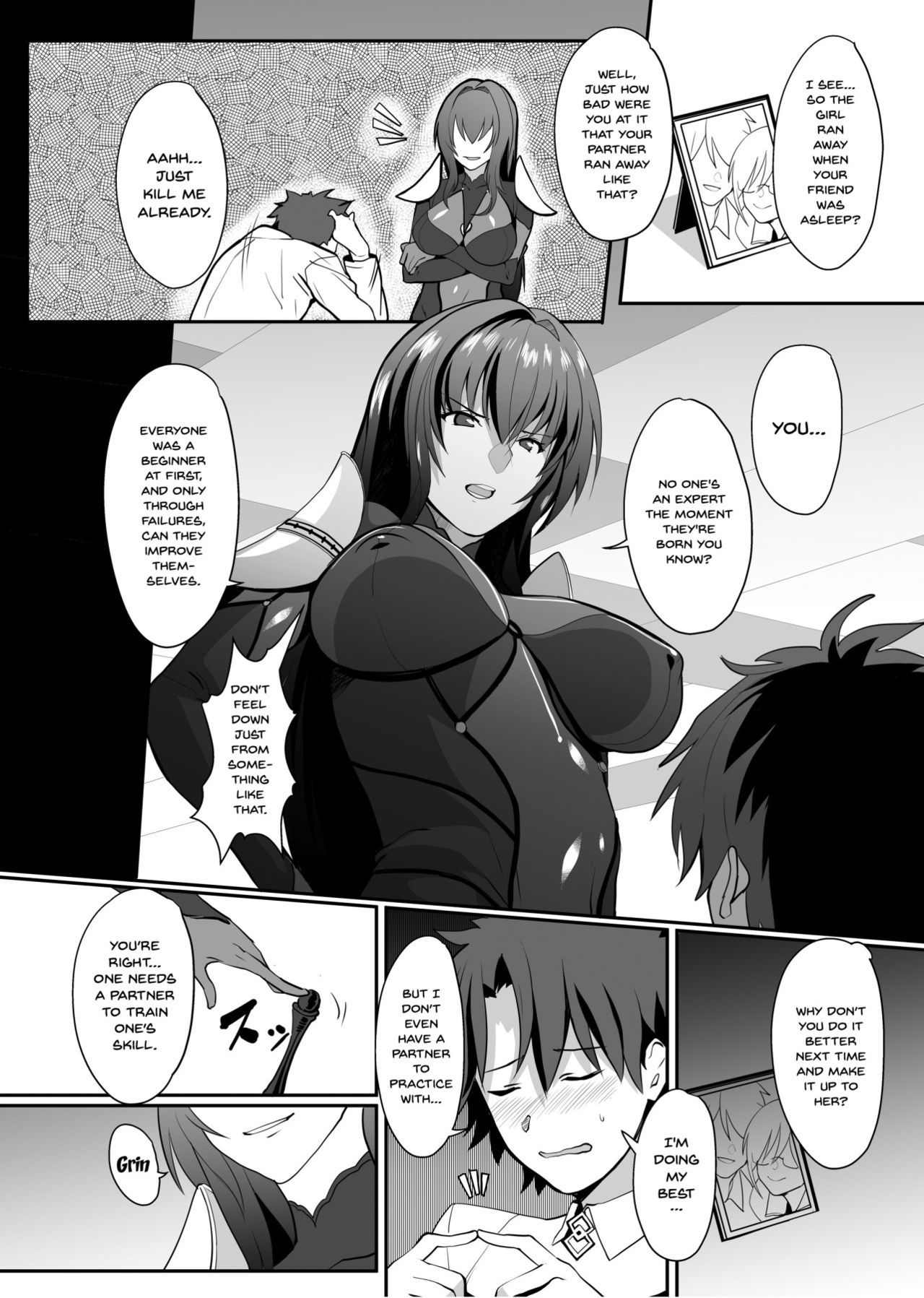 [Trinity Kyoudan (Yukisaki MIALE)] Scathach Shishou no Dosukebe Lesson | Lewd Lessons With Teacher Scathach (Fate/Grand Order) [English] {Doujins.com} [Digital]