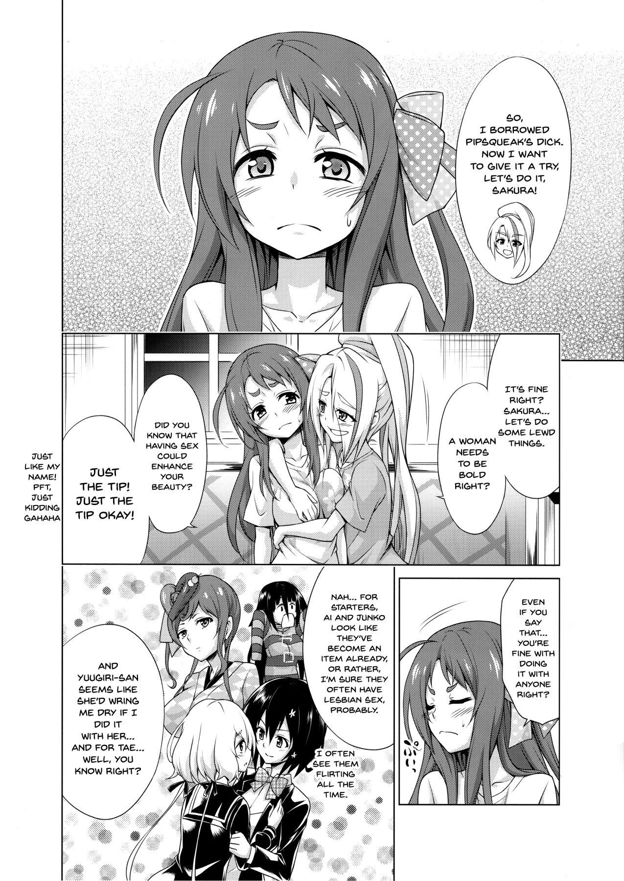 (COMIC1☆15) [TORA MACHINE (Kasukabe Taro)] Rental Chinchin SAGA | Rental Cock SAGA (Zombie Land Saga) [English] {Doujins.com}