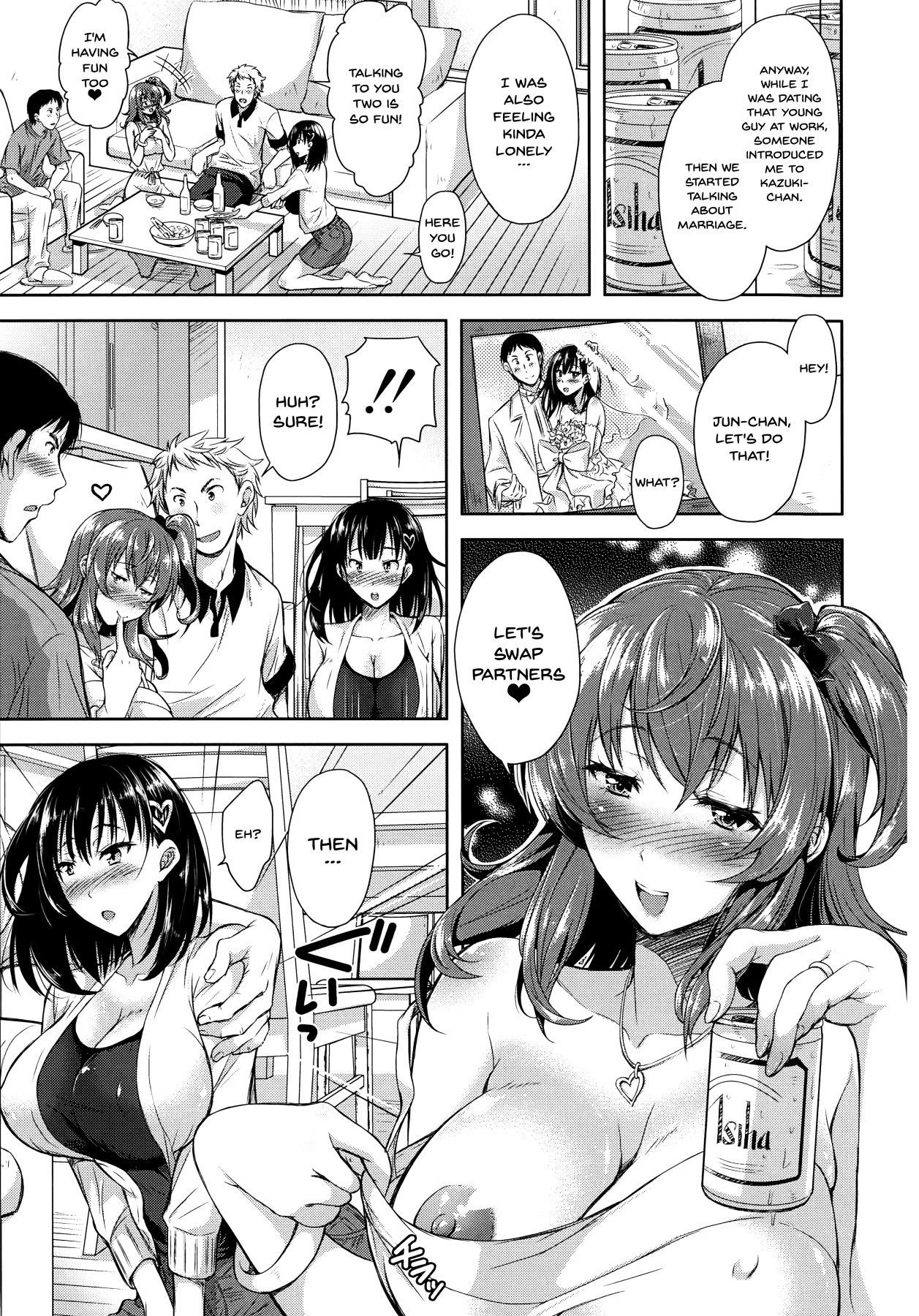 [Shirono Mahiro] Kaika ~Ninenme no Aki~ Zenpen (Yokumakezuma no Sukebegao) [English] {Doujins.com}