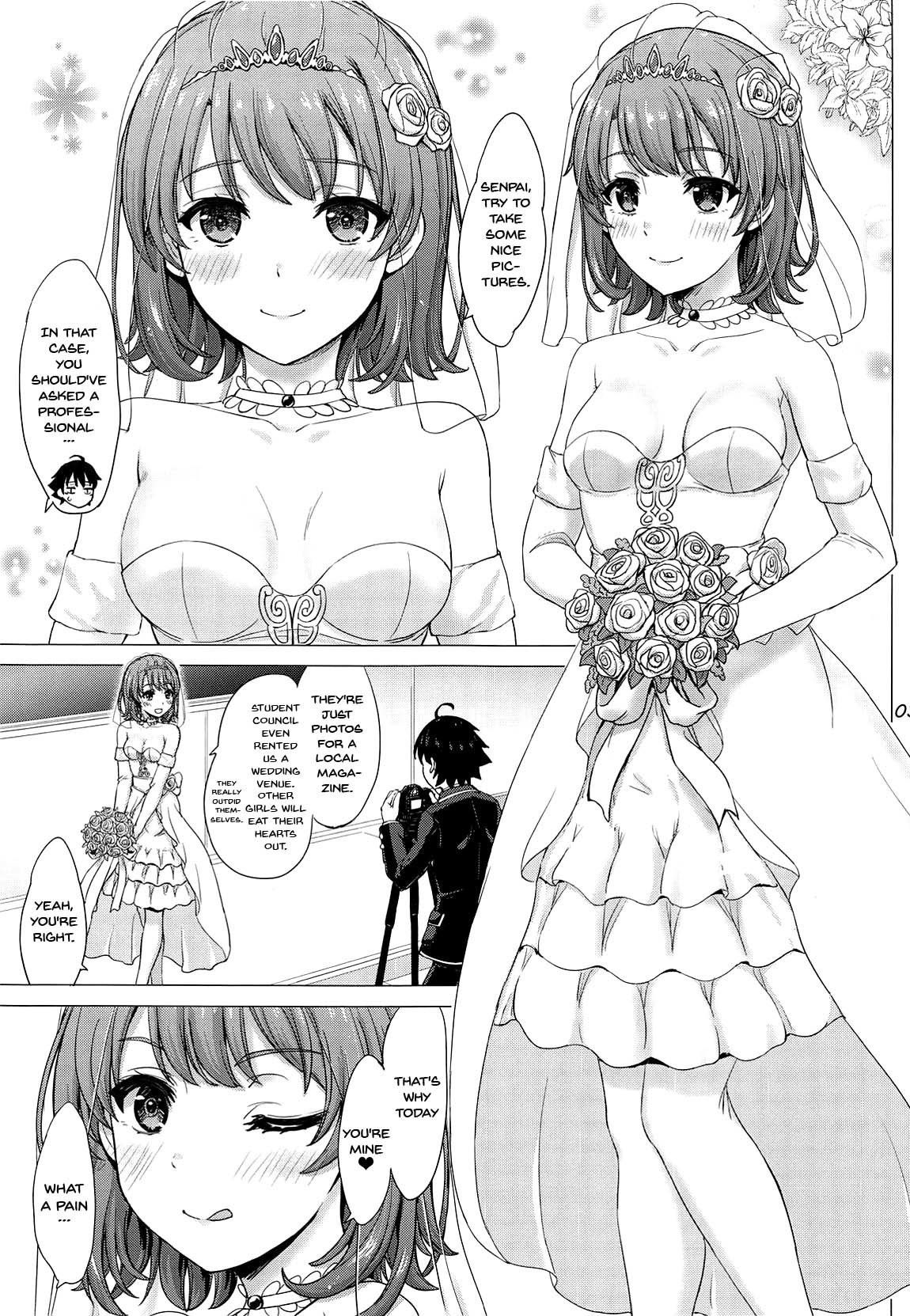 (COMIC1☆15) [studio A (Inanaki Shiki)] Wedding Irohasu! - Iroha's gonna marry you after today's scholl! (Yahari Ore no Seishun Love Come wa Machigatteiru.) [English] {Doujins.com}