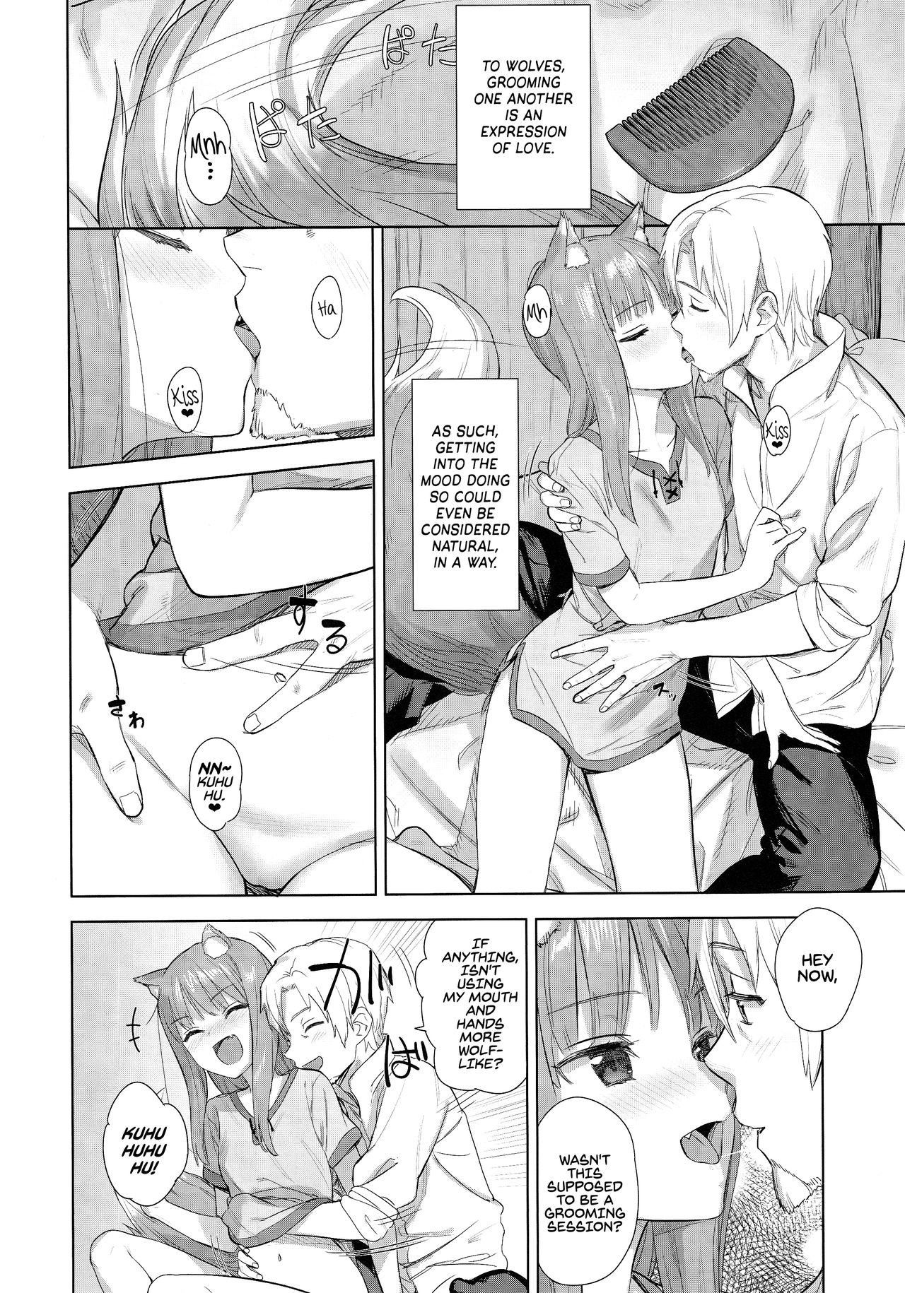 (C96) [Ajisaidenden (Kawakami Rokkaku, Takanashi Rei)] Wacchi to Shippori Kezukuroi Bon | Affectionate Grooming With Me (Spice and Wolf) [English] [Von]