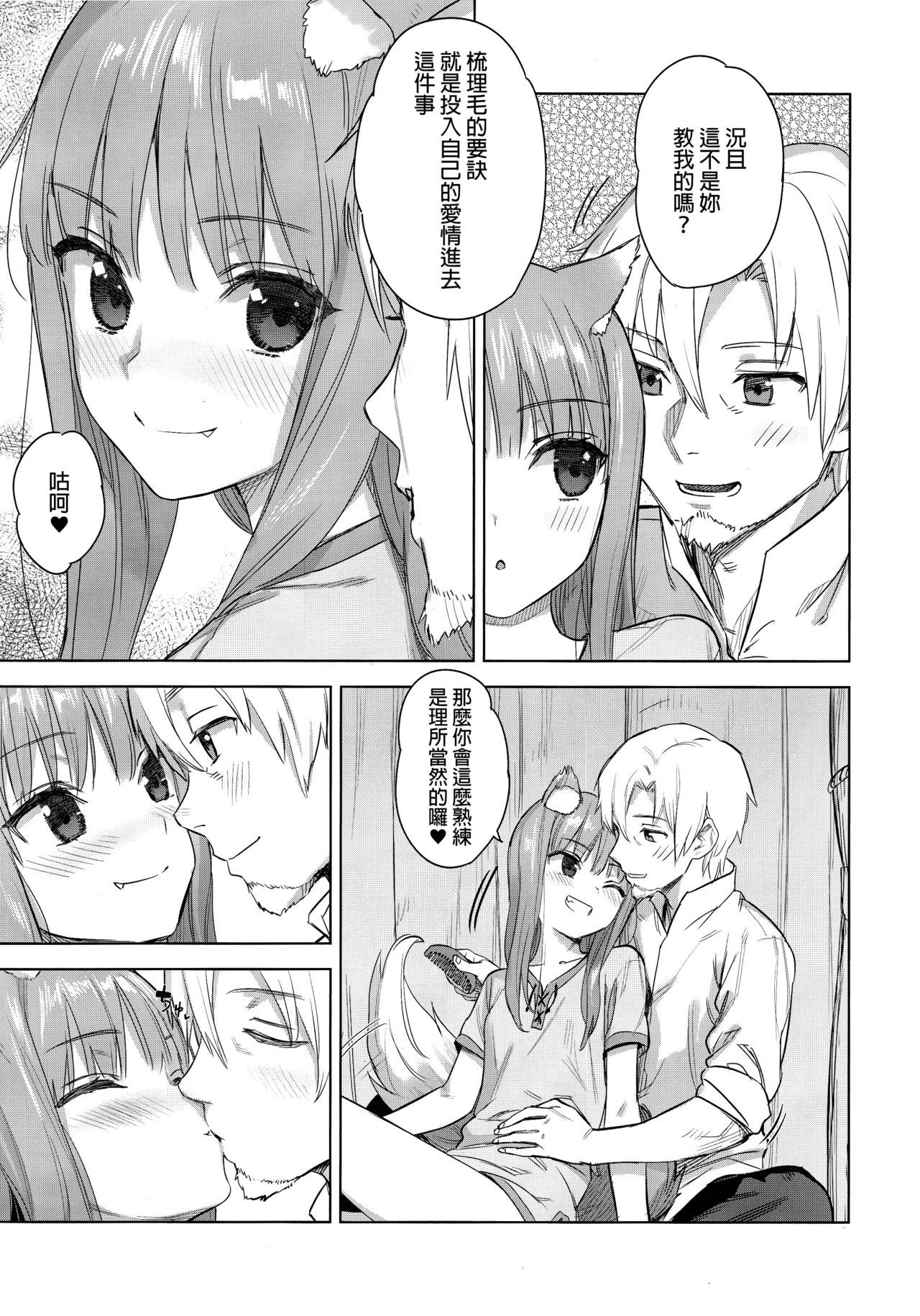 (C96) [Ajisaidenden (Kawakami Rokkaku, Takanashi Rei)] Wacchi to Shippori Kezukuroi Bon (Spice and Wolf) [Chinese] [final個人漢化]