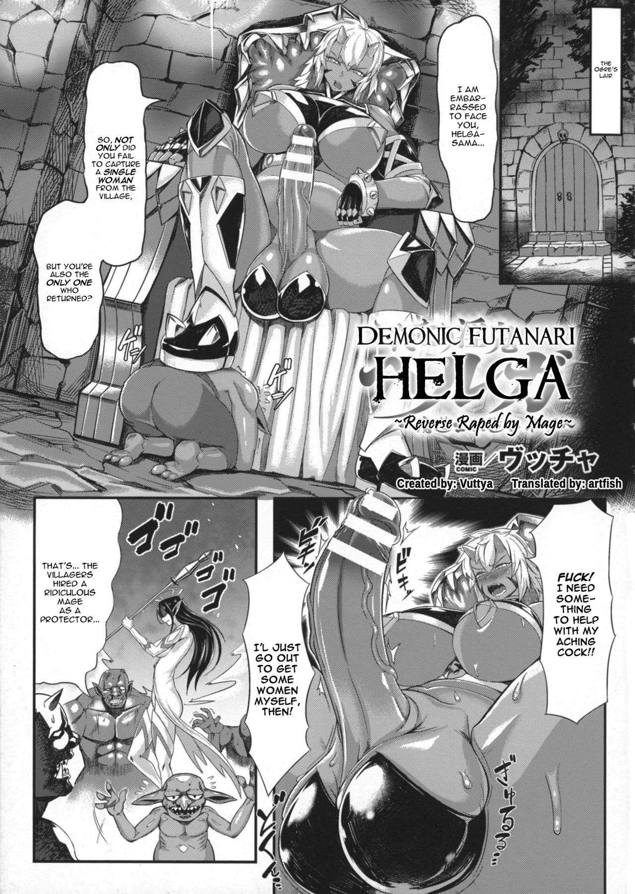 [Vuttya] Futanari Inki Helga ~Madoushi ni Gyaku Rape~ | Demonic Futanari Helga ~ Reverse Raped By Mage ~ (2D Comic Magazine Futanari Musume ni Nakadashi Haramase!) [English] [artfish]