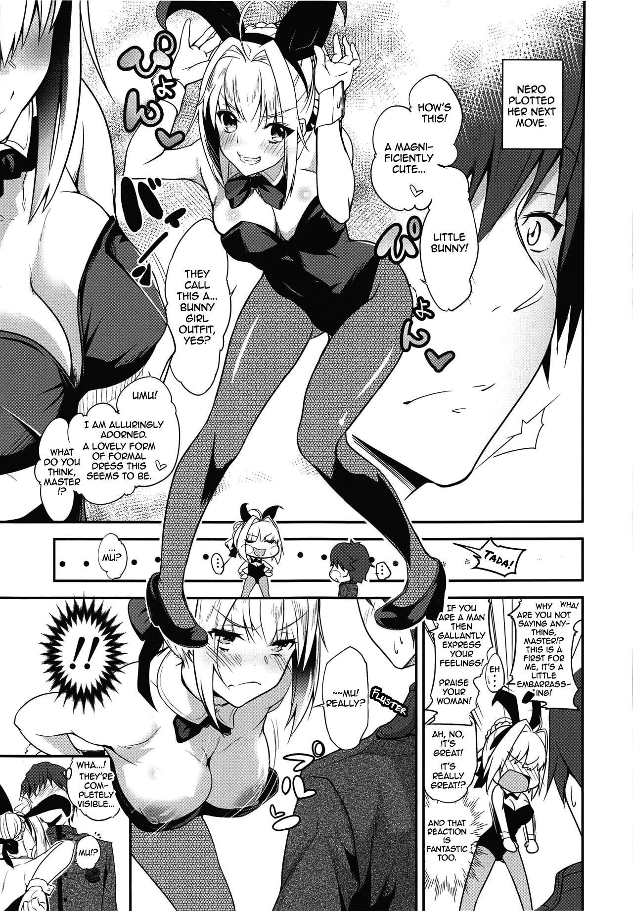 (COMIC1☆15) [Momoiro Sugoroku (Shisui Ao)] Nero-chama to Issho ~Cosplay Ecchi~ | Together With Nero ~Cosplay Sex~ (Fate/EXTRA) [English] [shousanki]