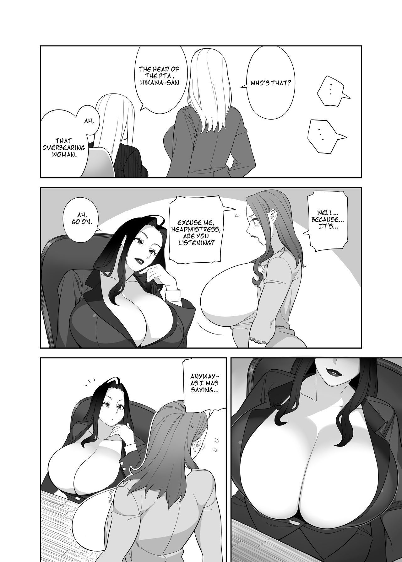 [Sangeriya (Hidarikiki)] Busty Lewd Mother is the Principle's Woman 1 | Bakunyuu wa Haha Gakuenchou no Onna 1 [English] [Digital]