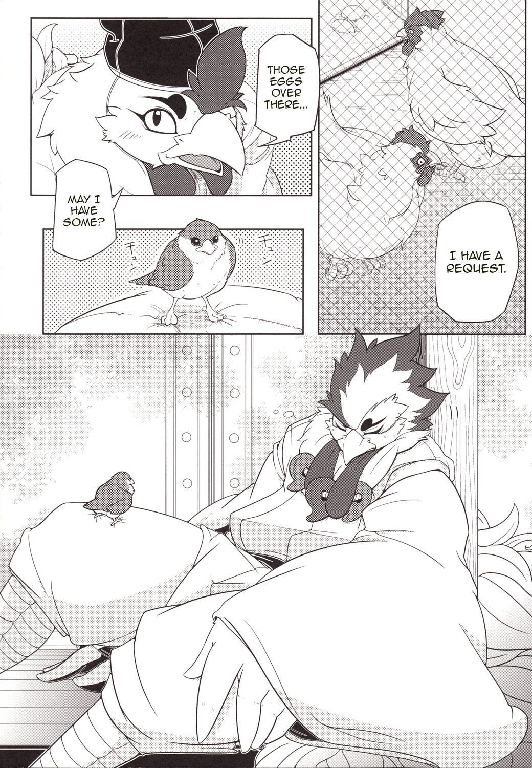 (Kemoket 2) [Mercuro (Ri Suou)] Choukei + Keiran | Morning Hen + Hen's Egg (Gingitsune) [English] (neural network uncesnored)