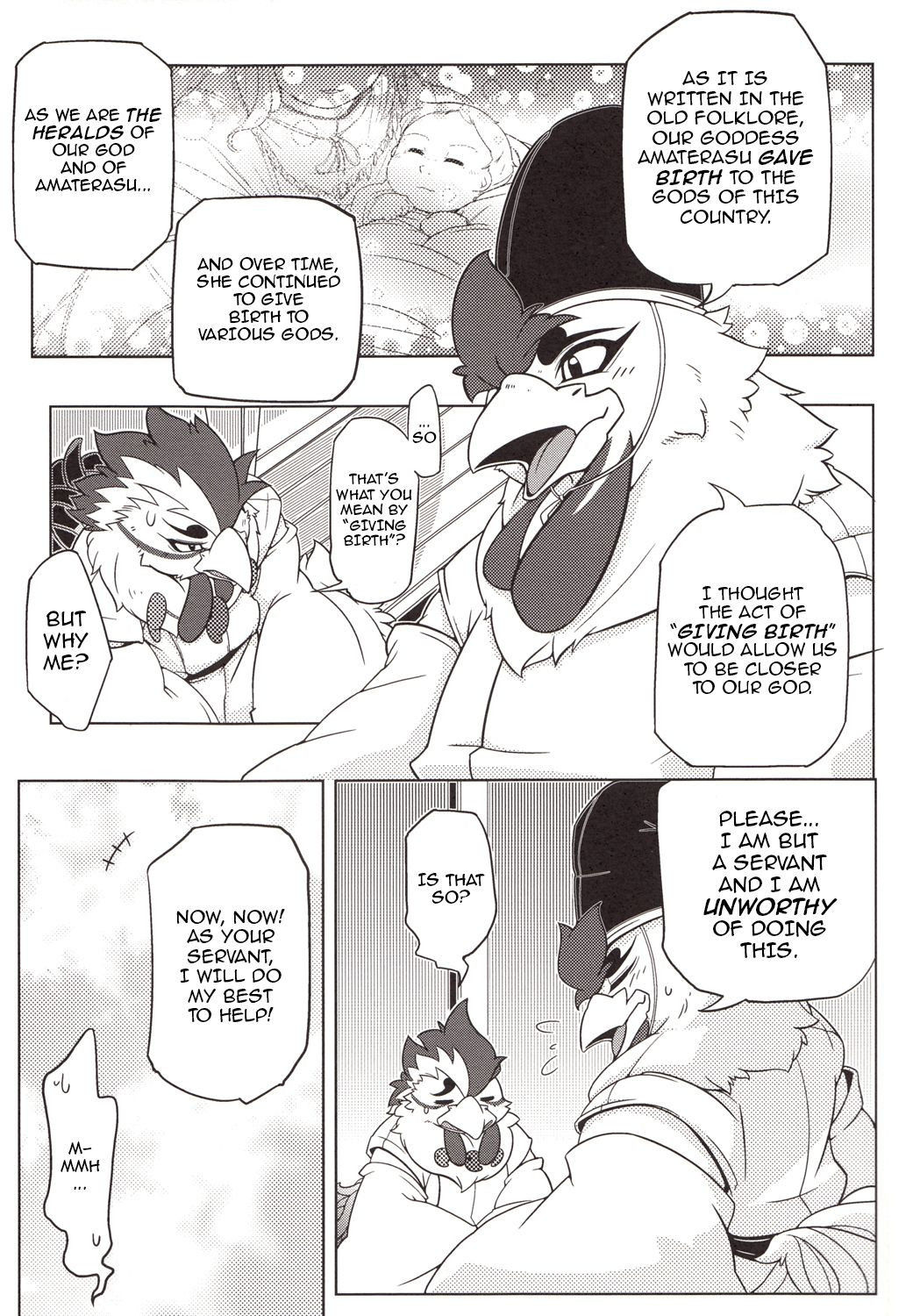 (Kemoket 2) [Mercuro (Ri Suou)] Choukei + Keiran | Morning Hen + Hen's Egg (Gingitsune) [English] (neural network uncesnored)