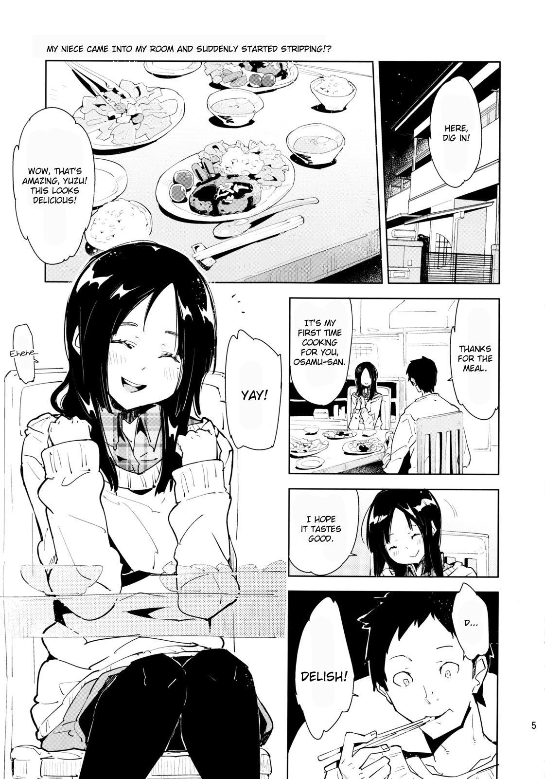 (COMITIA103) [Kabuttari Kaburanakattari (Seihoukei)] Mei ga Heya ni yattekita to Omottara Kyuu ni Fuku wo Nugi hajimete!? | My Niece Came Into My Room and Suddenly Started Stripping!? [English] [friggo]