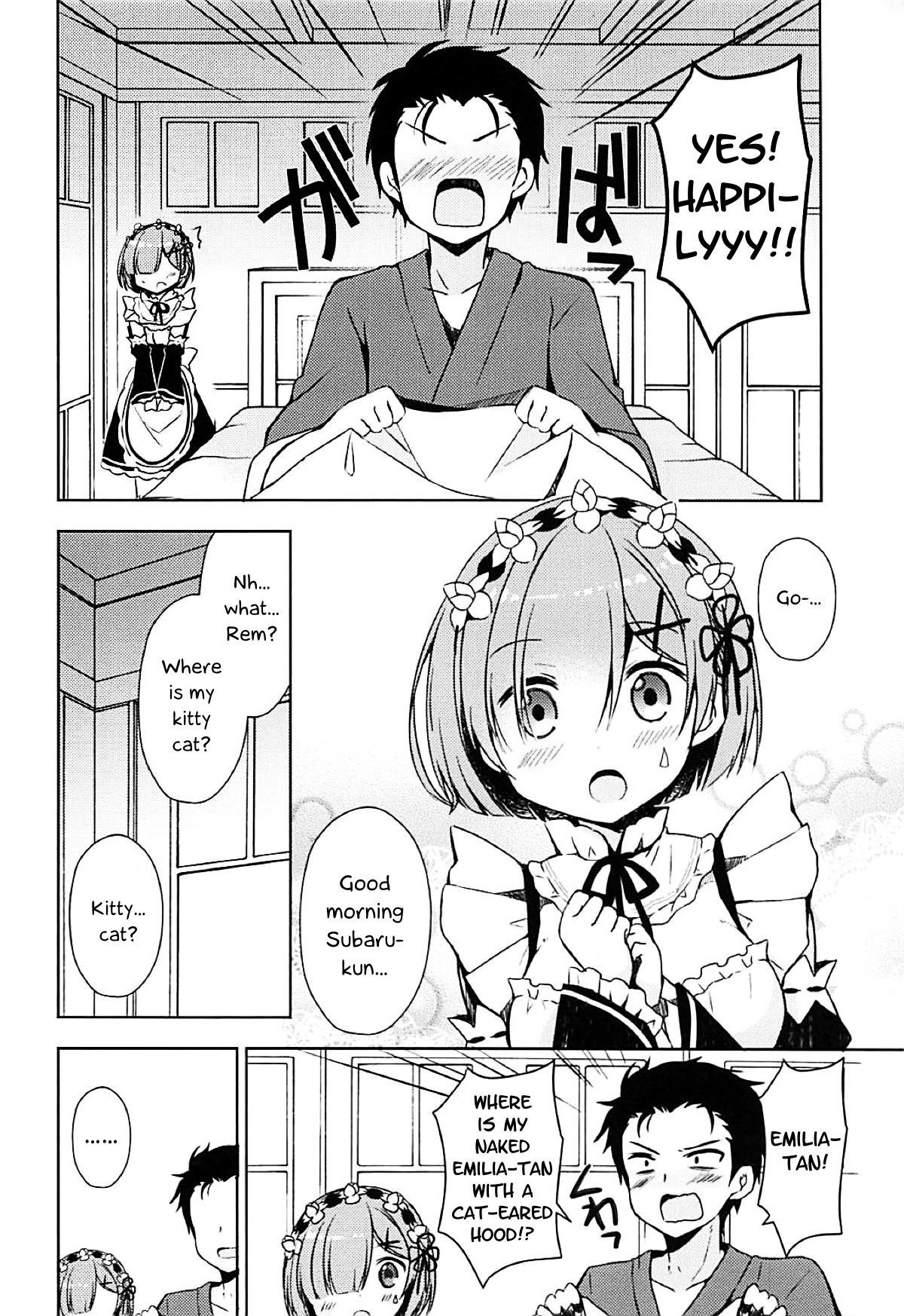 (C93) [moriQ (Mori Airi)] Shall I make Rem-nyan go Nyan Nyan? | Rem-nyan to Nyannyan Suru? (Re:Zero kara Hajimeru Isekai Seikatsu) [English] [EHCOVE]