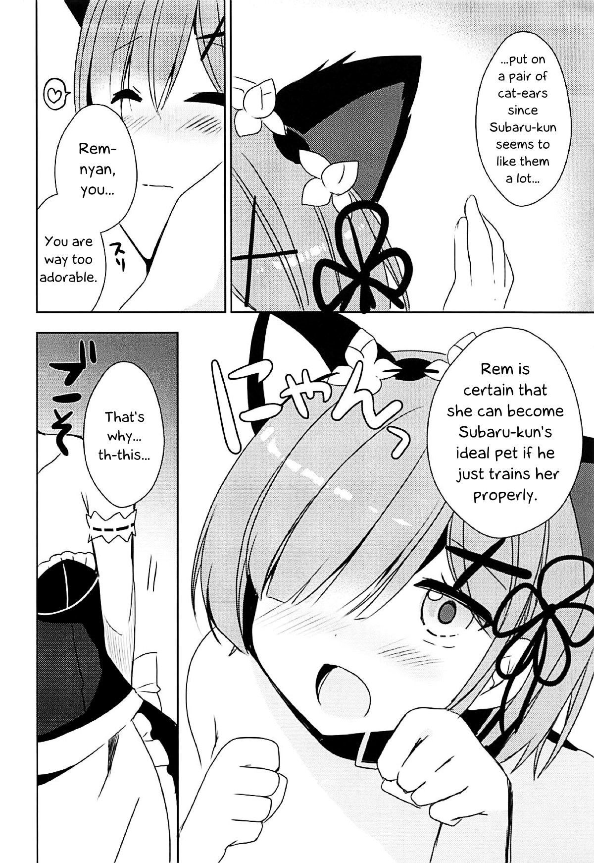 (C93) [moriQ (Mori Airi)] Shall I make Rem-nyan go Nyan Nyan? | Rem-nyan to Nyannyan Suru? (Re:Zero kara Hajimeru Isekai Seikatsu) [English] [EHCOVE]