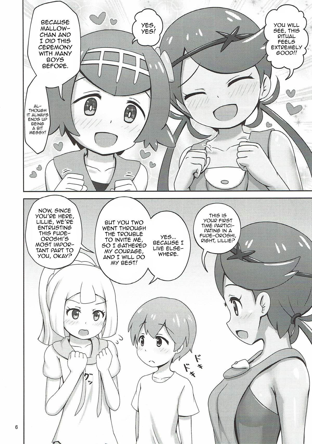 (C93) [Besshun-tei (Arisu Kazumi)] Alola Girls to Fude Oroshi no Gi | Coming Of Age Ceremony with the Alola Girls (Pokémon Sun and Moon) [English] [Tabunne Scans]