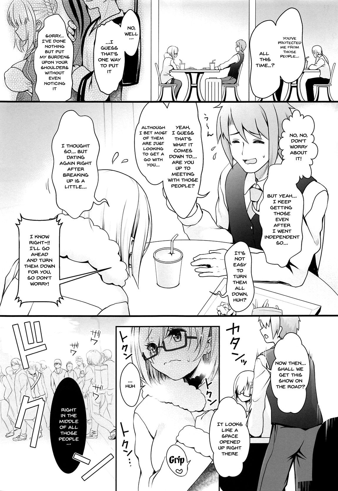 (COMIC1☆15) [SSB (Maririn)] Purupuru Yurasu H-Cup Namachichi Hobo Marudashi Layer Icha Love Rojou CosEve Date | making love to a cosplayer with large swaying h-cup breasts at a cosplay event (Fate/Grand Order) [English] {Doujins.com}