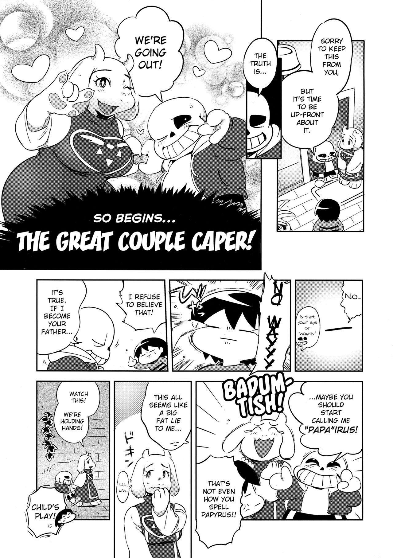 (C92) [Nambokuya (Namboku)] Koibito no Furi Daisakusen | The Great Couple Caper (Undertale) [English]