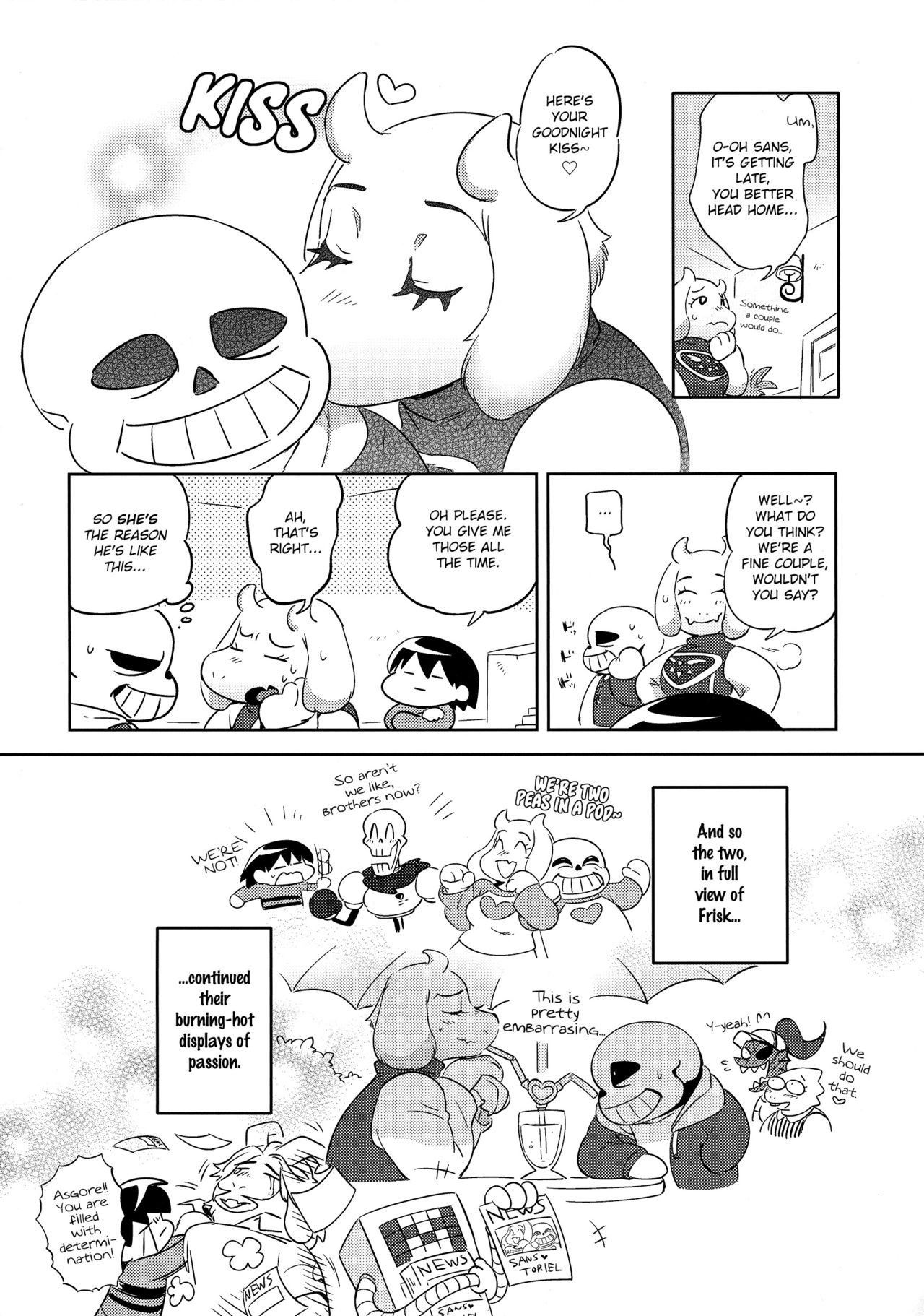 (C92) [Nambokuya (Namboku)] Koibito no Furi Daisakusen | The Great Couple Caper (Undertale) [English]