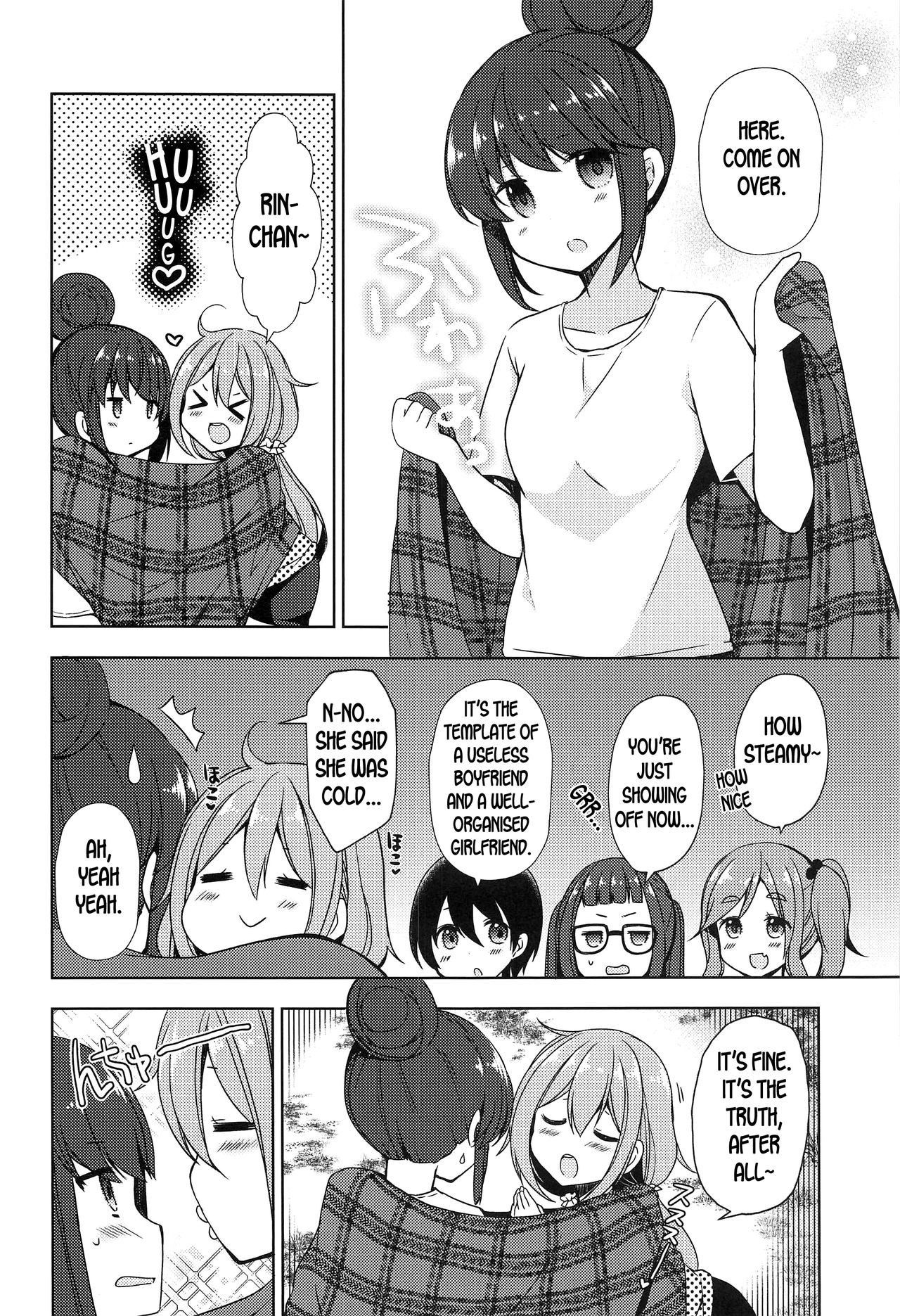 (C95) [moriQ (Mori Airi)] Rin to Nadeshiko ~Camp no Yoru wa Hen~ | Rin and Nadeshiko ~Night of the Camp Chapter~ (Yuru Camp) [English] [Goggled Anon]