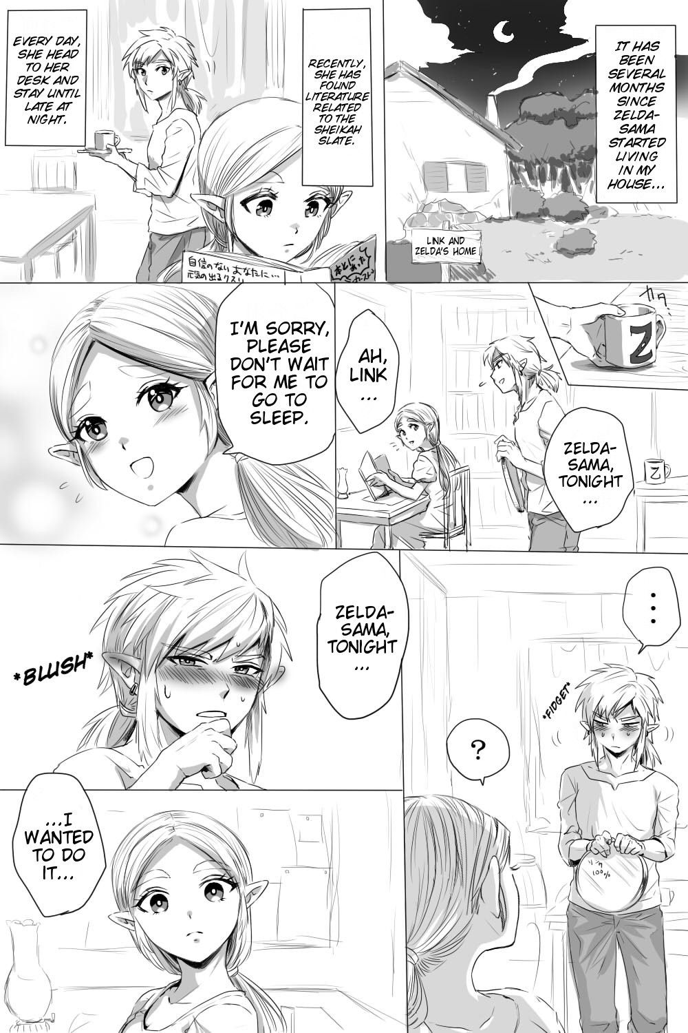 [Wasabi] BreaWi no LinZel ga Hitasura Ichaicha Shite Sukebe na Koto Suru Manga | A BoTW manga where Link and Zelda earnestly flirt and do lewd things (The Legend of Zelda) [English]