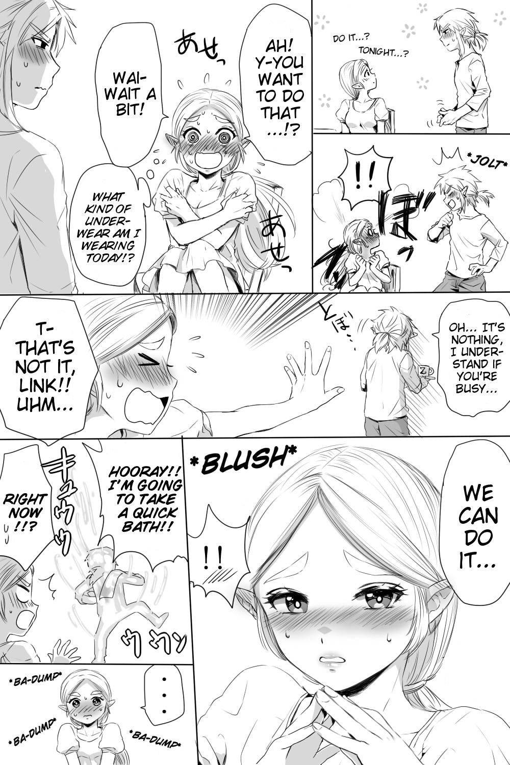 [Wasabi] BreaWi no LinZel ga Hitasura Ichaicha Shite Sukebe na Koto Suru Manga | A BoTW manga where Link and Zelda earnestly flirt and do lewd things (The Legend of Zelda) [English]