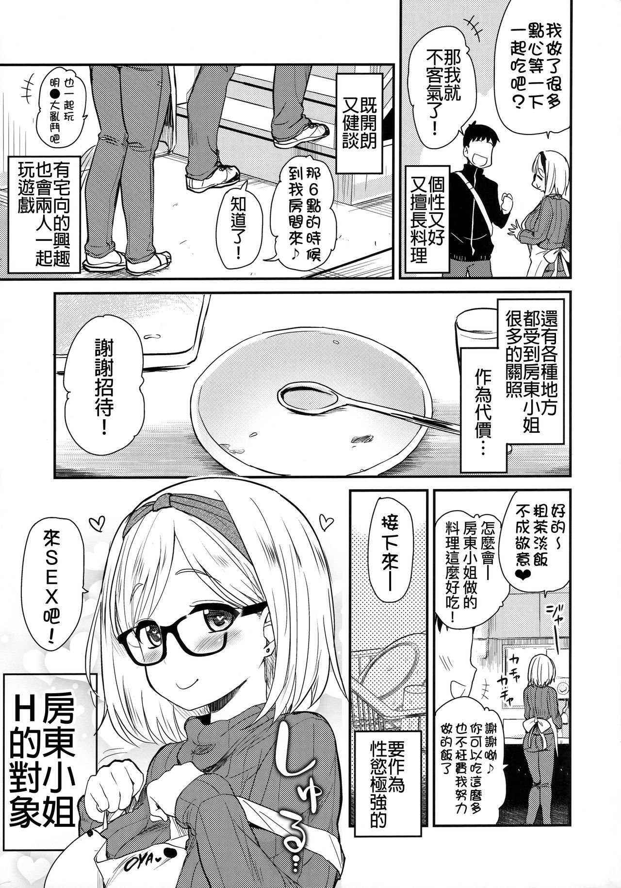 (COMITIA128) [Shin Hijiridou Honpo (Hijiri Tsukasa)] Uchi no Apart no Ooya-san wa Seiyoku ga Tsuyosugite Komatteiru node, Yoku Yoru no Aite o Shiteagete imasu. [Chinese] [D.E練習漢化]