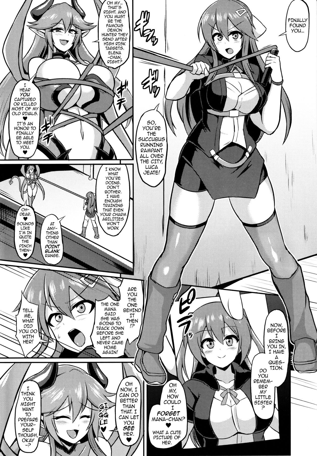 (C97) [Ikameshi Shokudou (Ikameshi)] Les Inma no Inmon Kairaku Choukyou 2 | A Lesbian Succubus’s Lust Crest Pleasure Training 2 [English] {darknight}