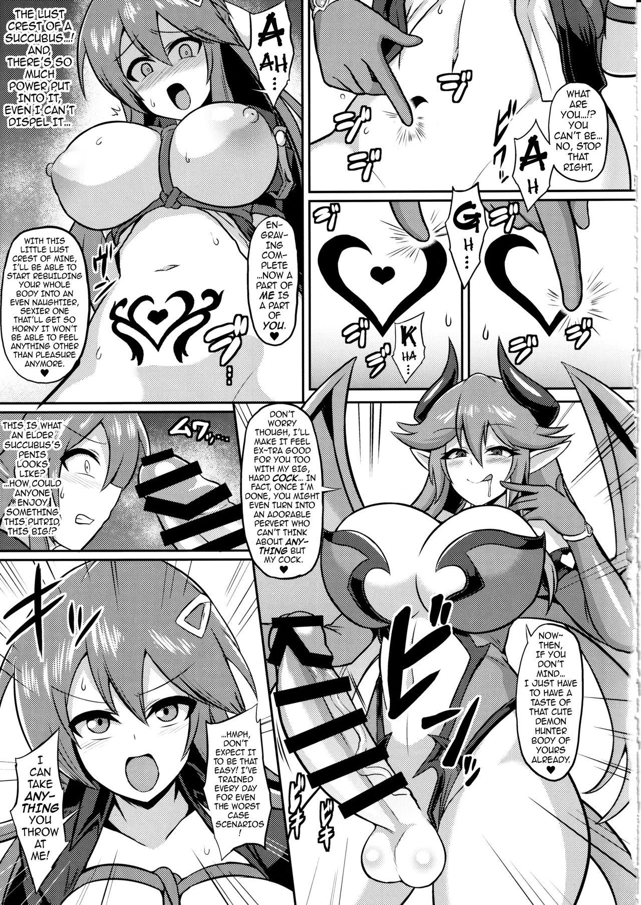 (C97) [Ikameshi Shokudou (Ikameshi)] Les Inma no Inmon Kairaku Choukyou 2 | A Lesbian Succubus’s Lust Crest Pleasure Training 2 [English] {darknight}