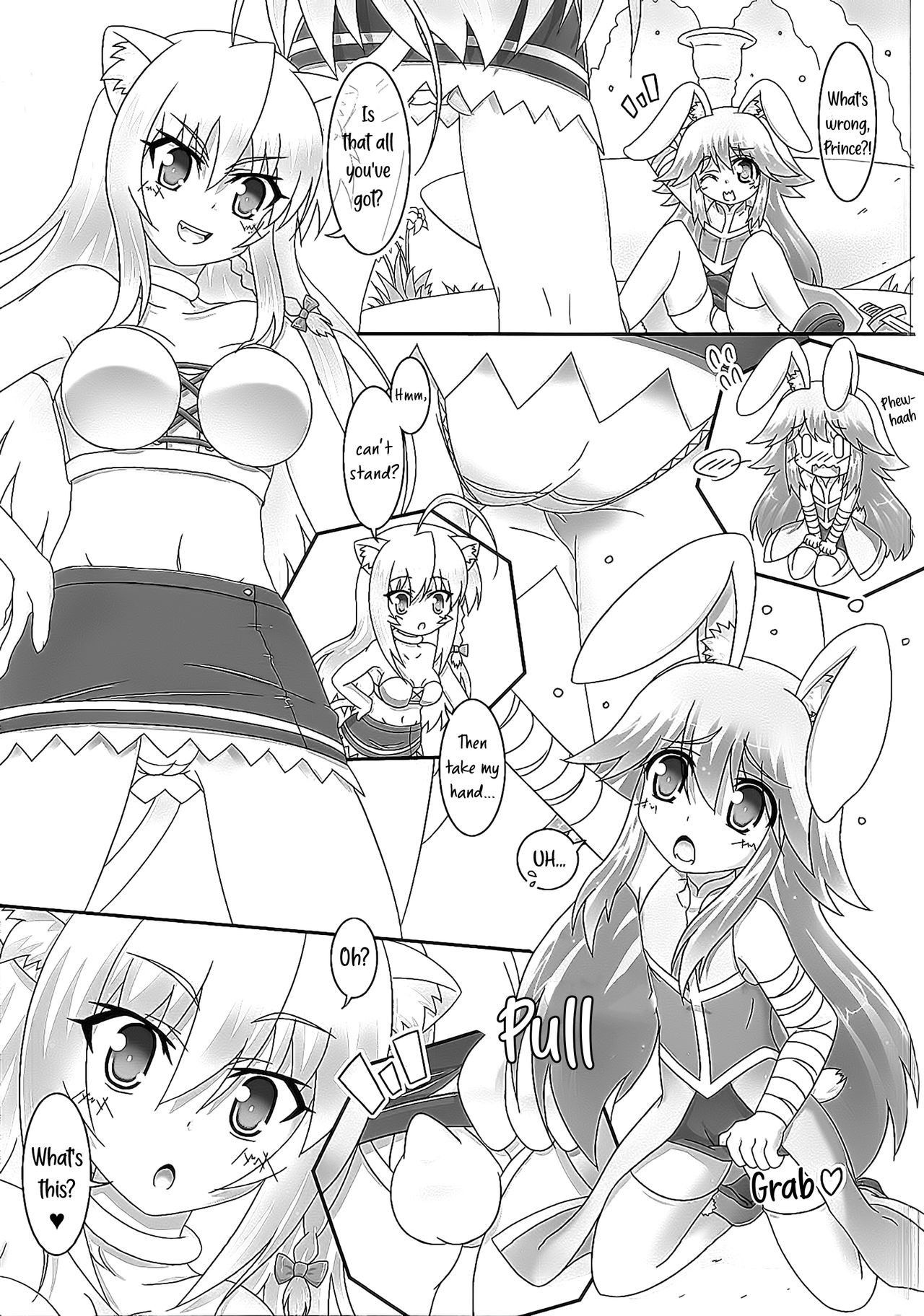 (Nanoha DAYS 4) [Serenta (BOM)] Usamimi Ouji ni Ken dake de Naku xx made Oshiechau Hon. | A Book Where the Bunny-Ear Prince Is Taught Not Just the Sword But Also XX. (DOG DAYS) [English] [EHCOVE]