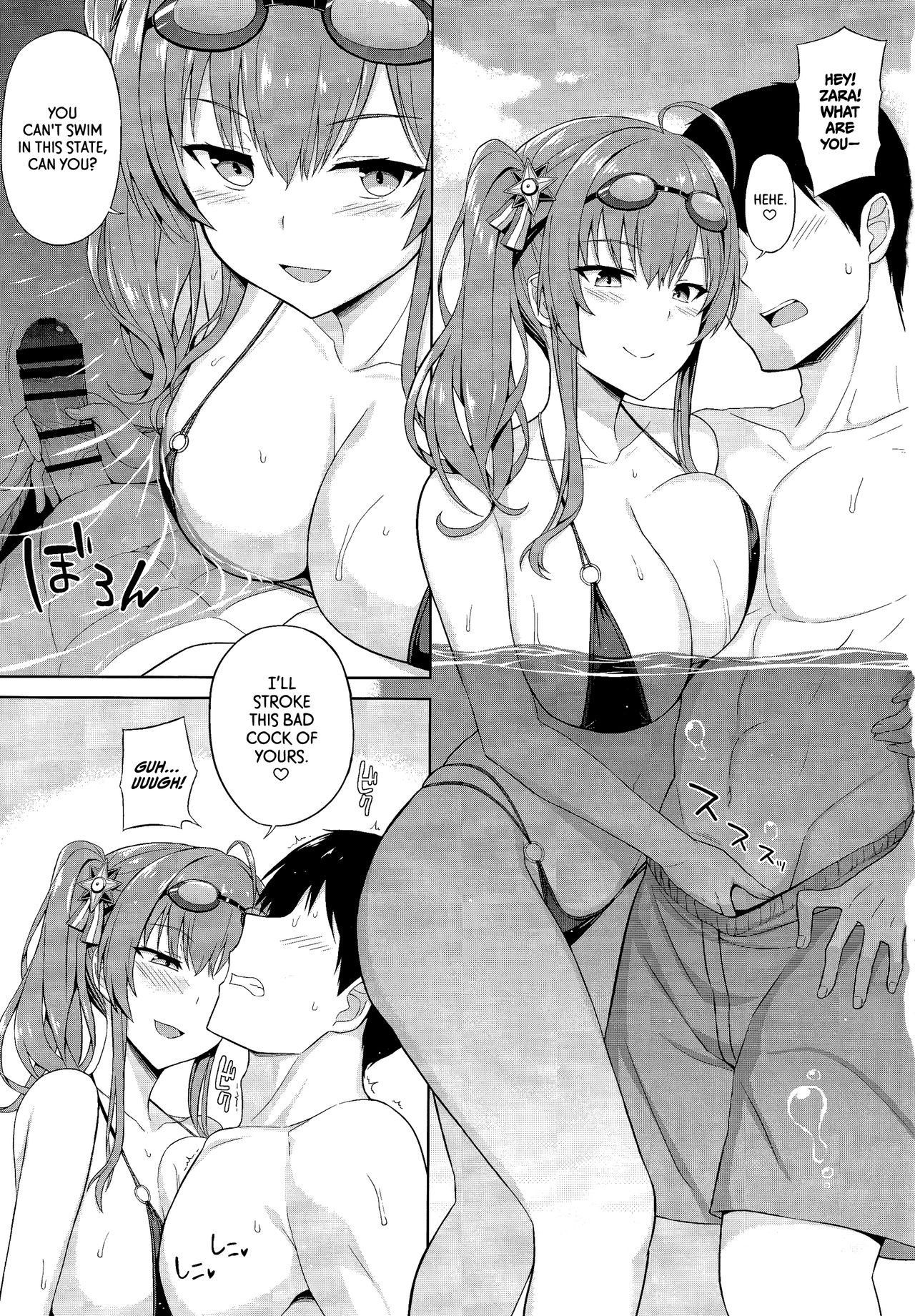 (C97) [Kaki no Tane (Summer)] Zara to Miwaku no Poolside | Zara's Poolside Temptation (Azur Lane) [English] =TLL + mrwayne=