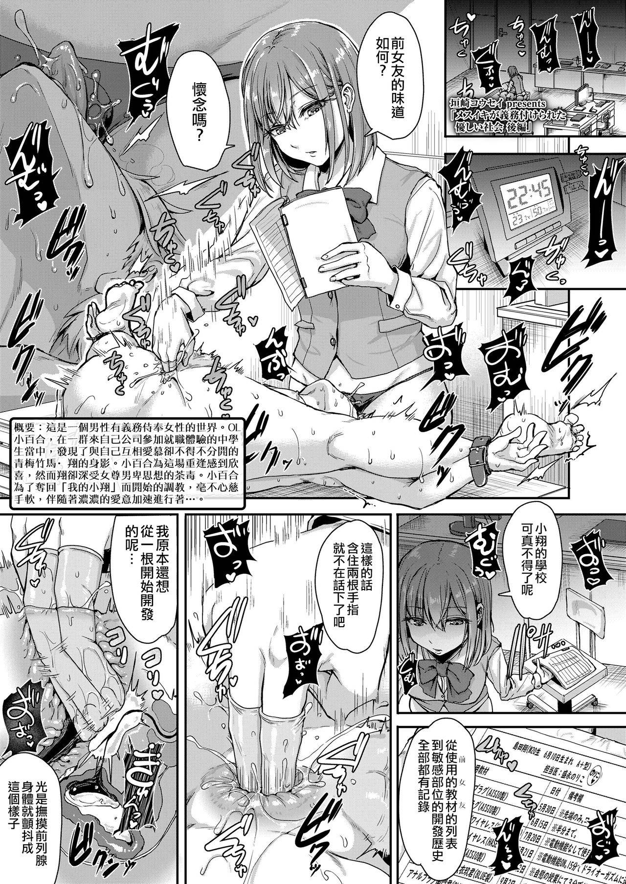 [Kakizaki Kousei] Mesuiki ga Gimuzukerareta Yasashii Shakai -Kouhen- (Girls forM Vol.20) [Chinese] [沒有漢化] [Digital]