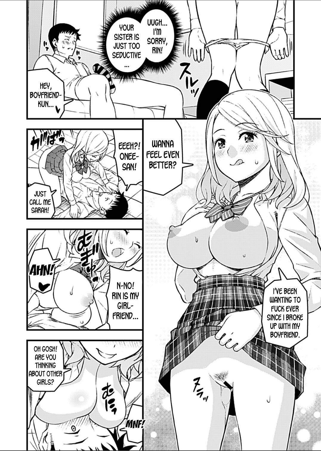 [Moririn-Monson] My Girlfriend's Gal-like Onee-san Seduced Me and We had Sex [English] [desudesu] [Digital]