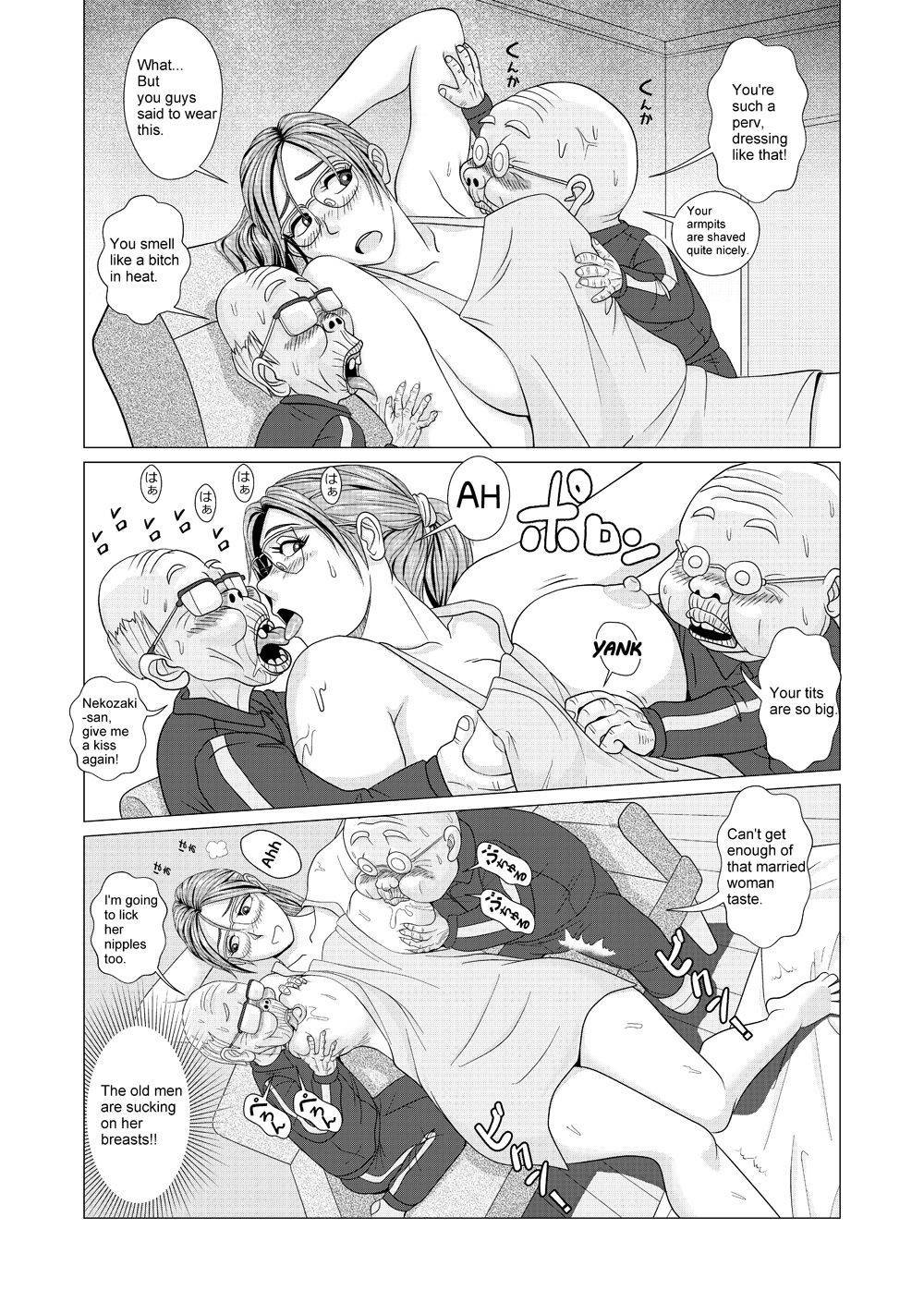 [Falcon115] The Lewd Wife Enjoys Naked Apron Cheating with Old Men [English]