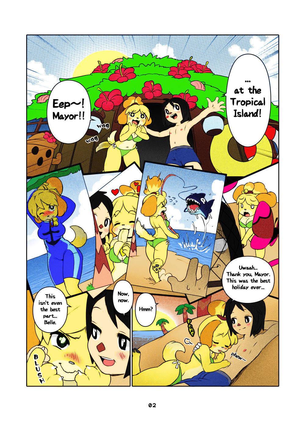 [Shortcake Jam (NeoPop, Rinfu, Pitaya)] Belle's Love Vacation! (Animal Crossing) [English] [Colorized]