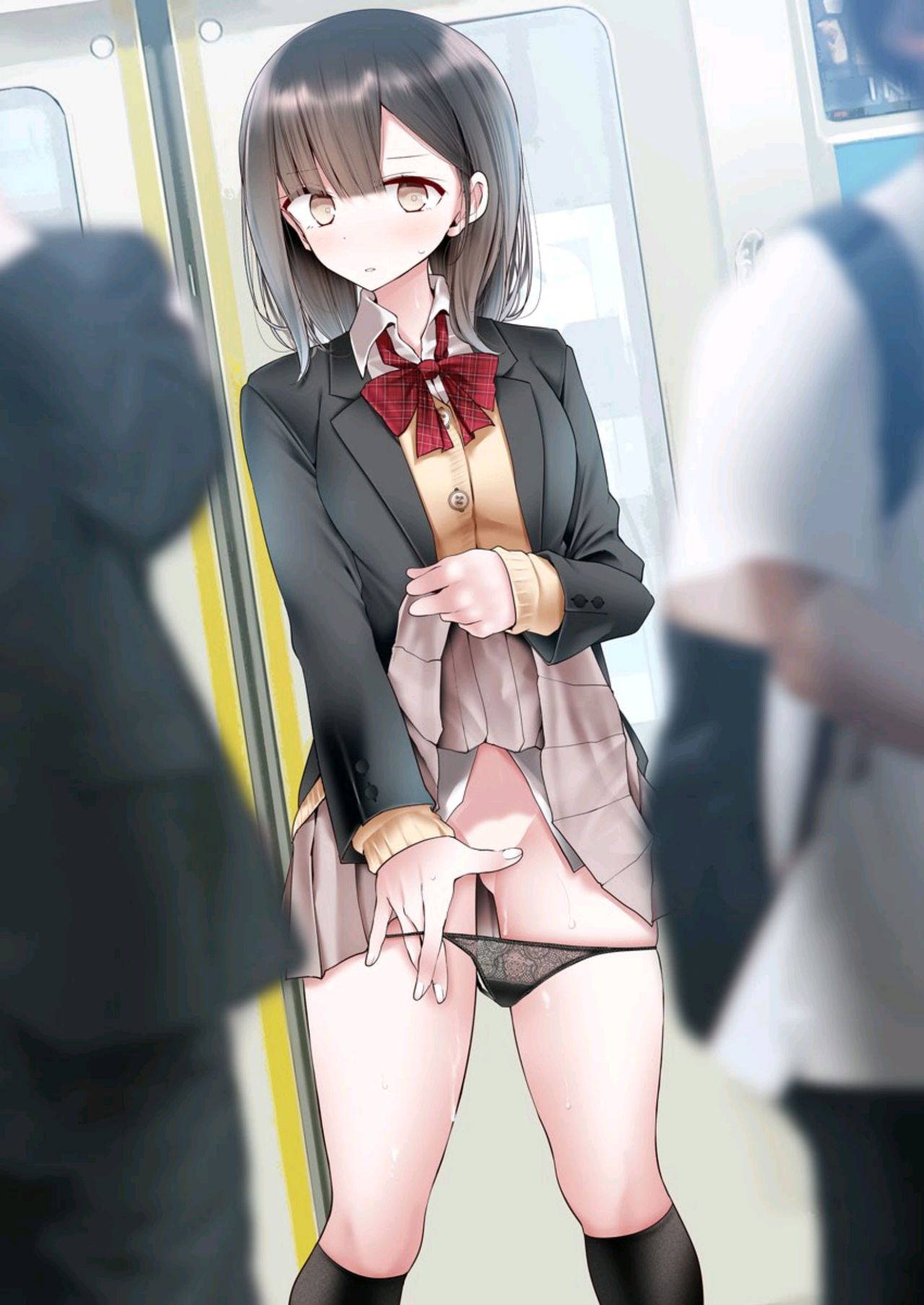 [Oouso] tsukin densha de pantsu o misete kuru JK ga itanode hametemita 2