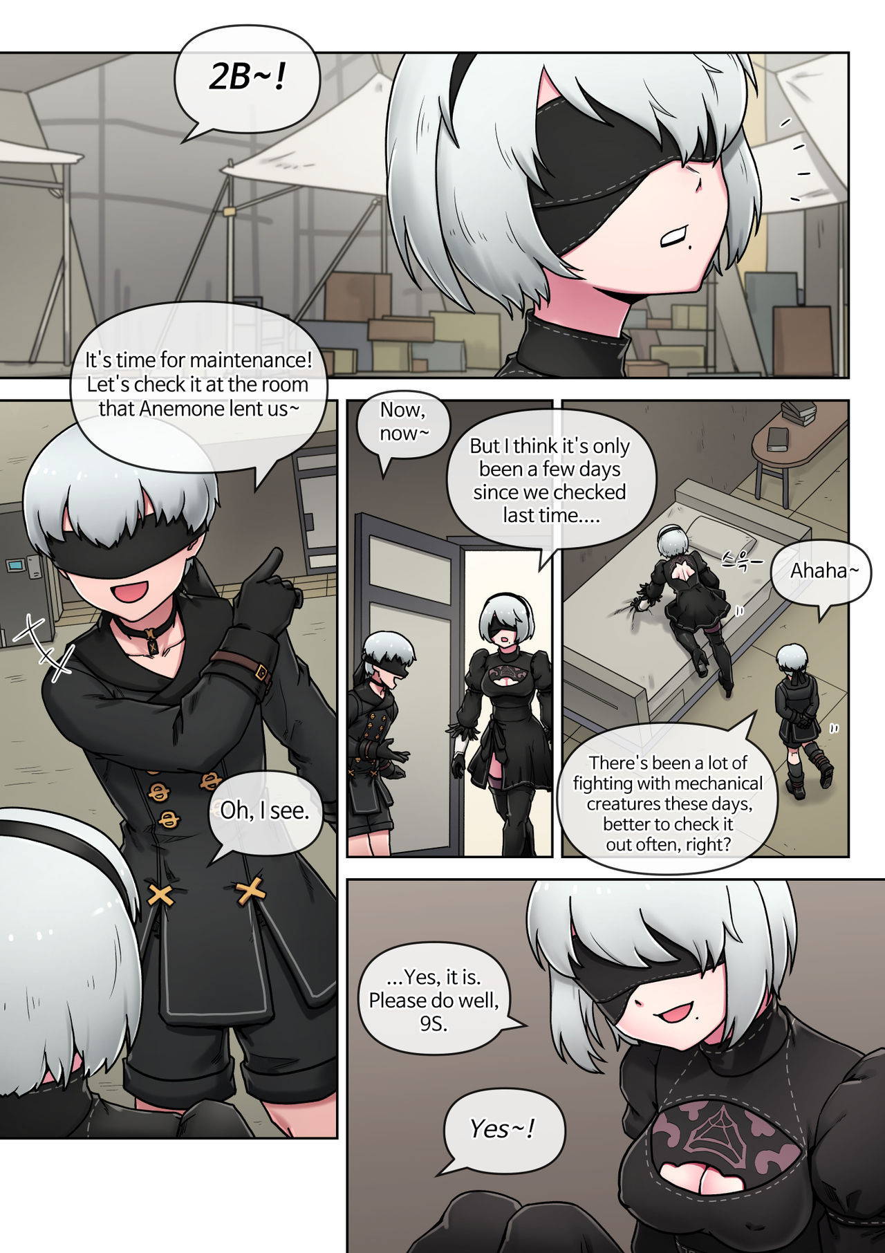 [Mack] Time for maintenance, 2B (NieR: Automata) [English]